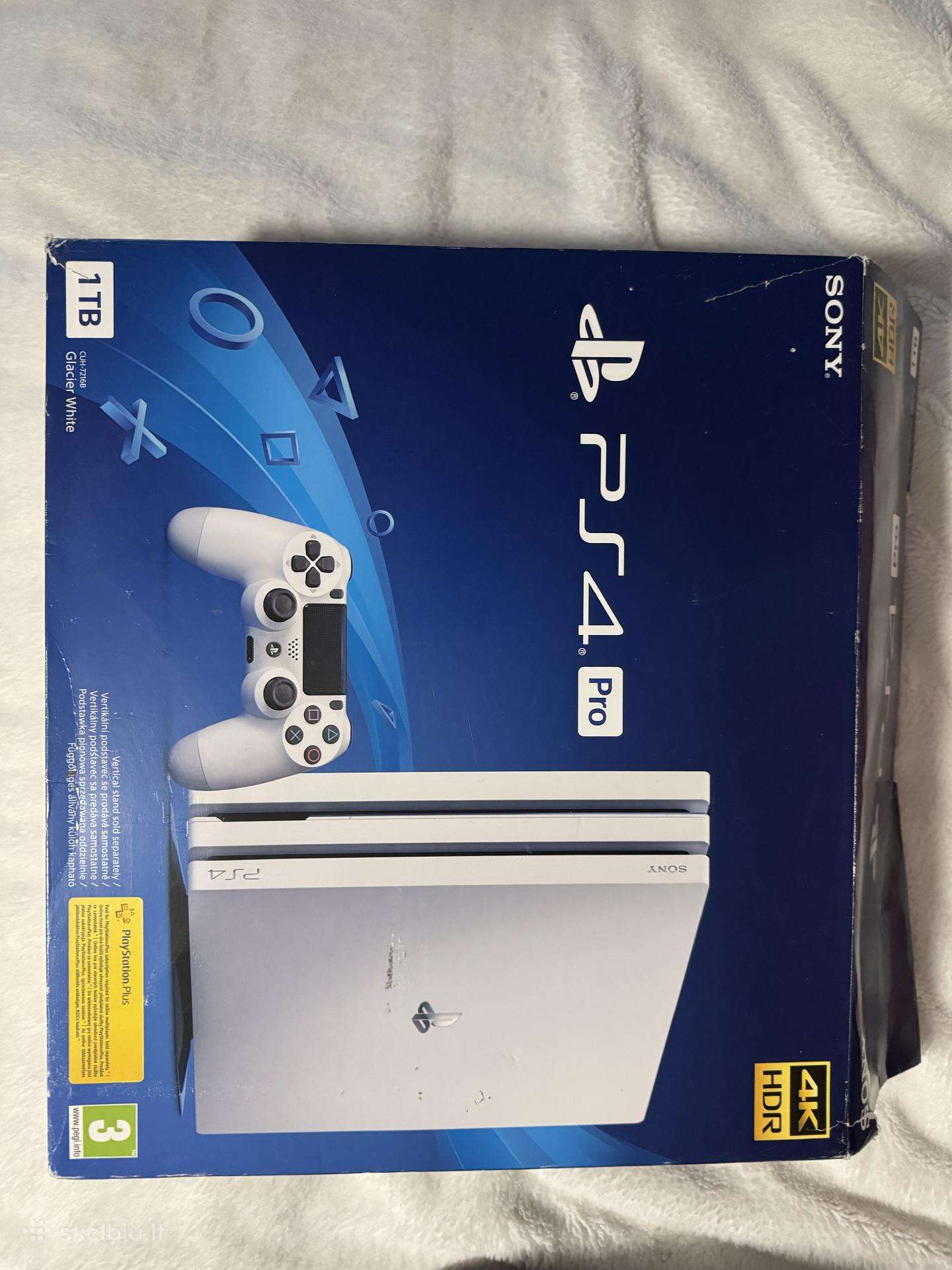Playstation 4 pro 1tb baltas