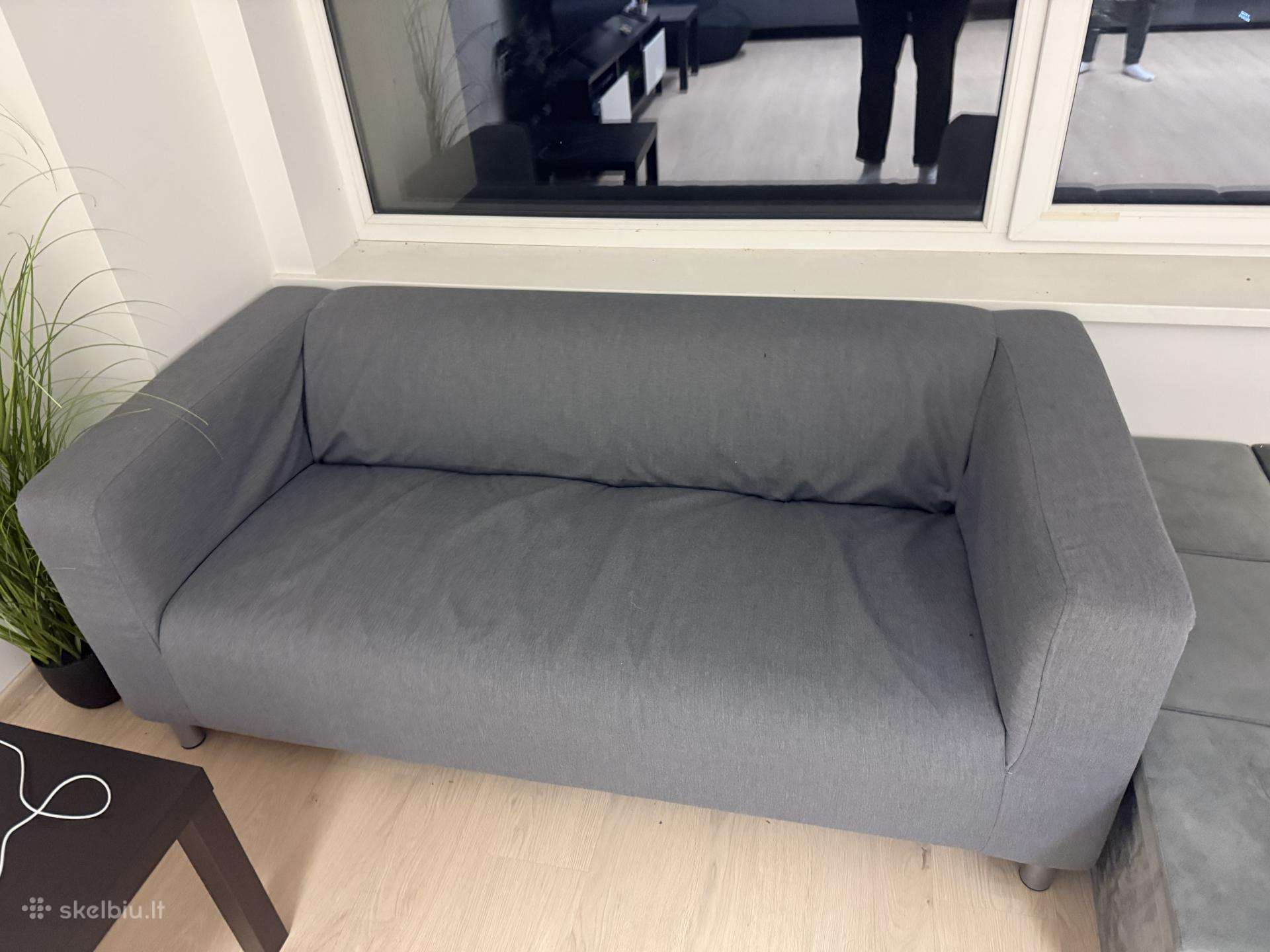 Ikea Klippan sofos su naujais užvalkalais