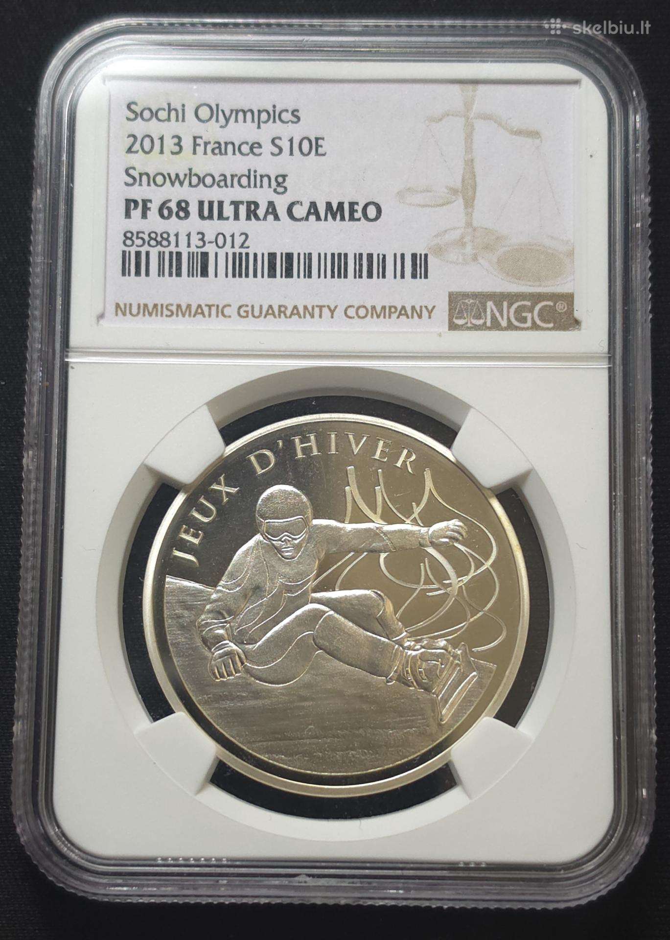 10 Euro Prancūzija 2013 m. Sochi Olympics. Ngc
