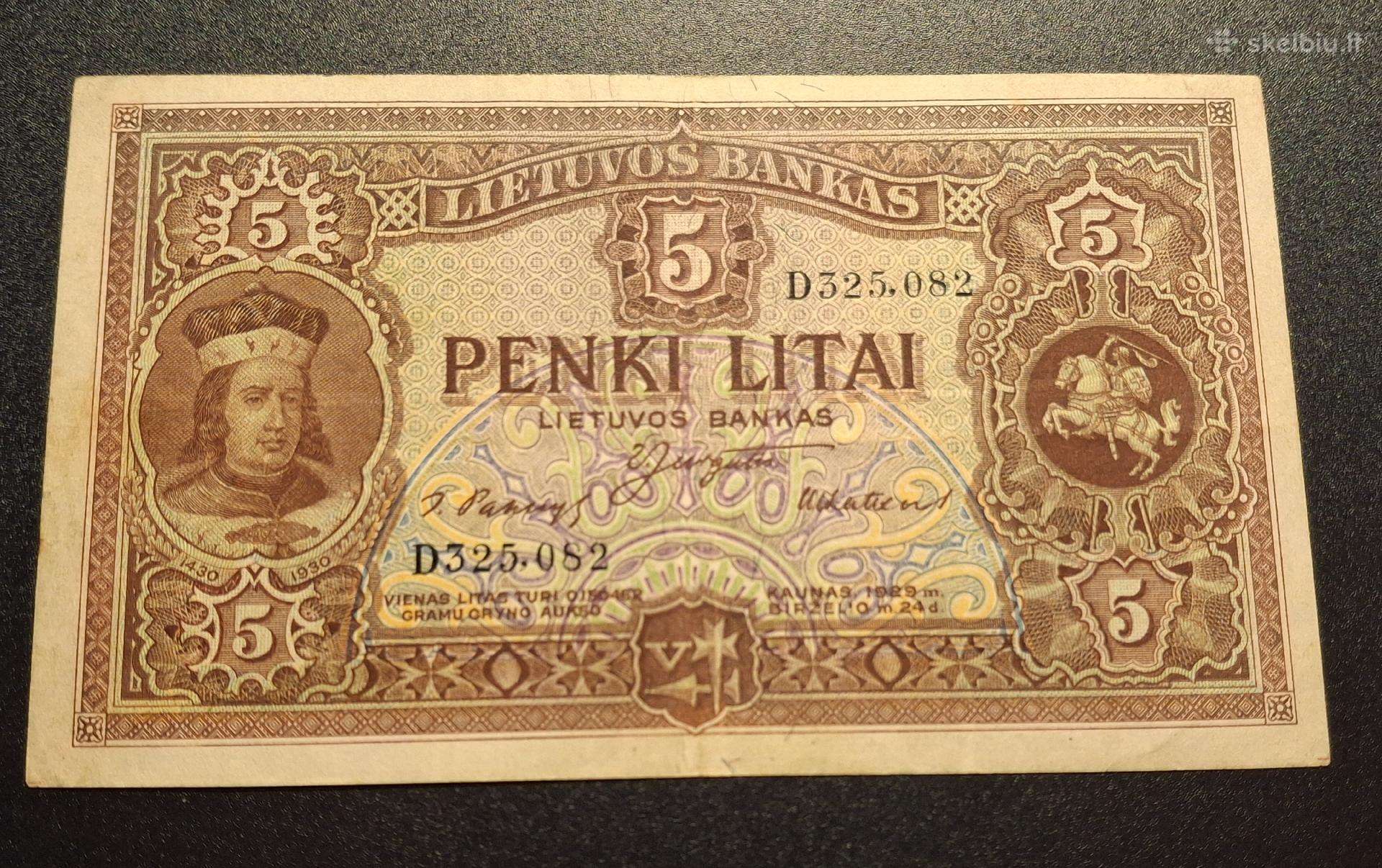 5 litai 1929
