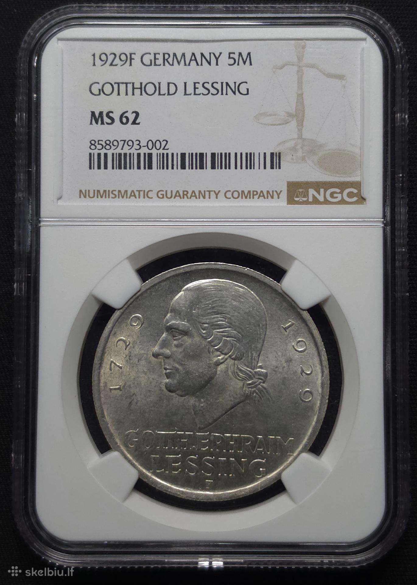 5 Rm, Vokietija (1929 F), „G. Lessing“ (Ngc Ms 62)