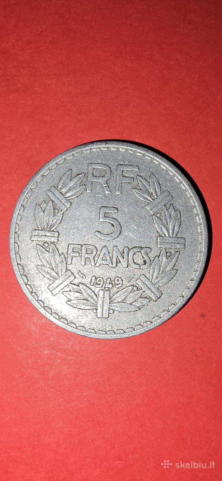 Prancūzija 5 frankai 1949.