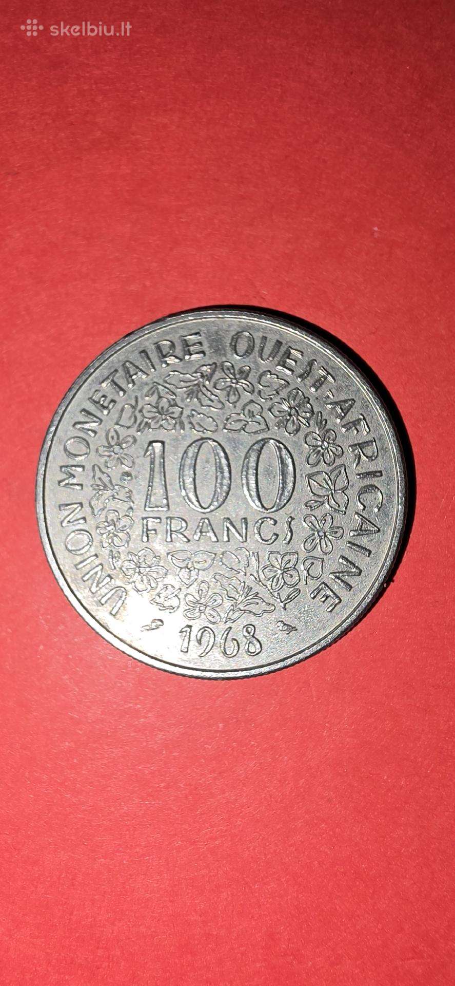 Centrinė Afrika 100 frankų 1968.