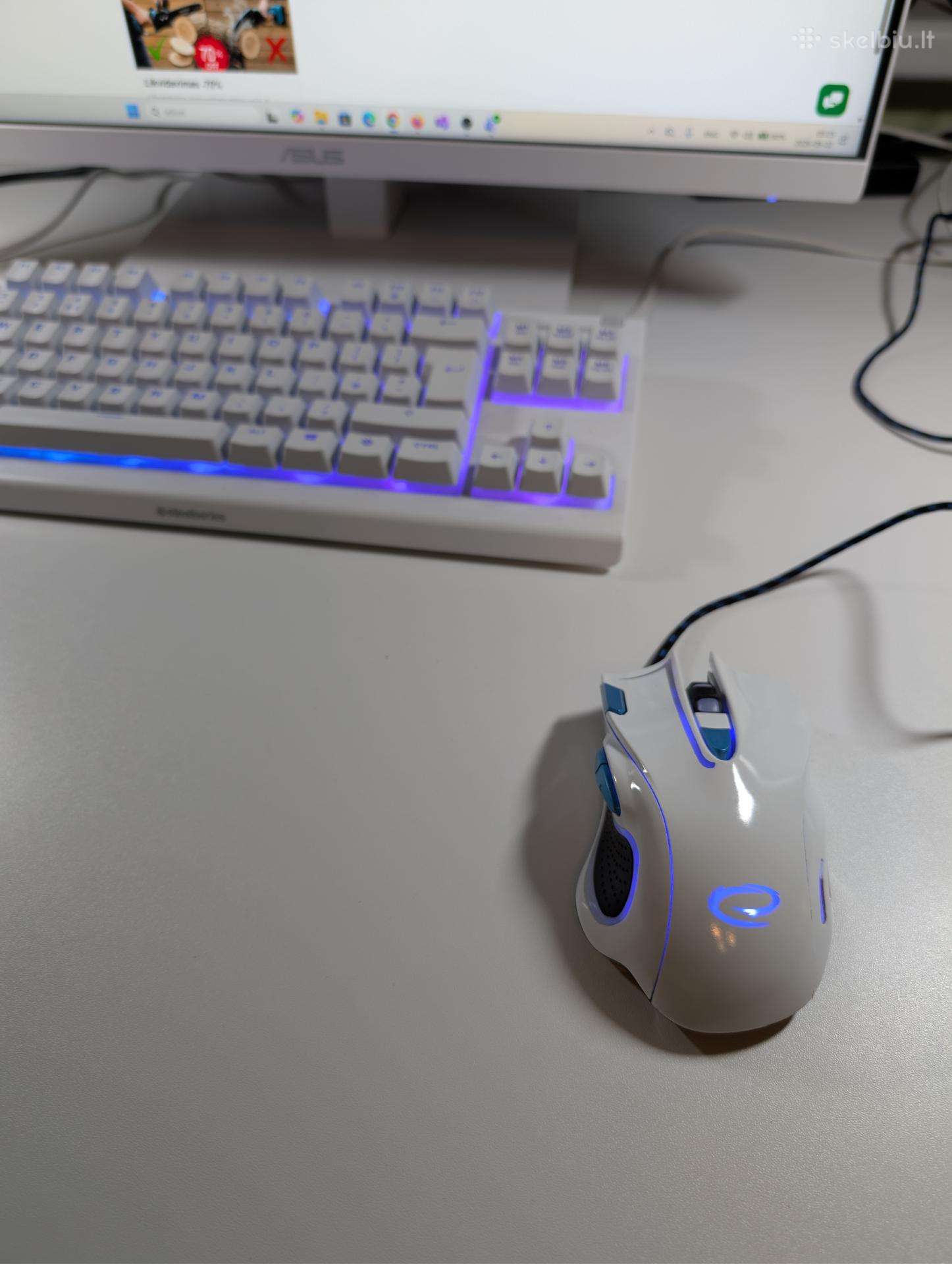 Balta Gaming stiliaus Usb pelė