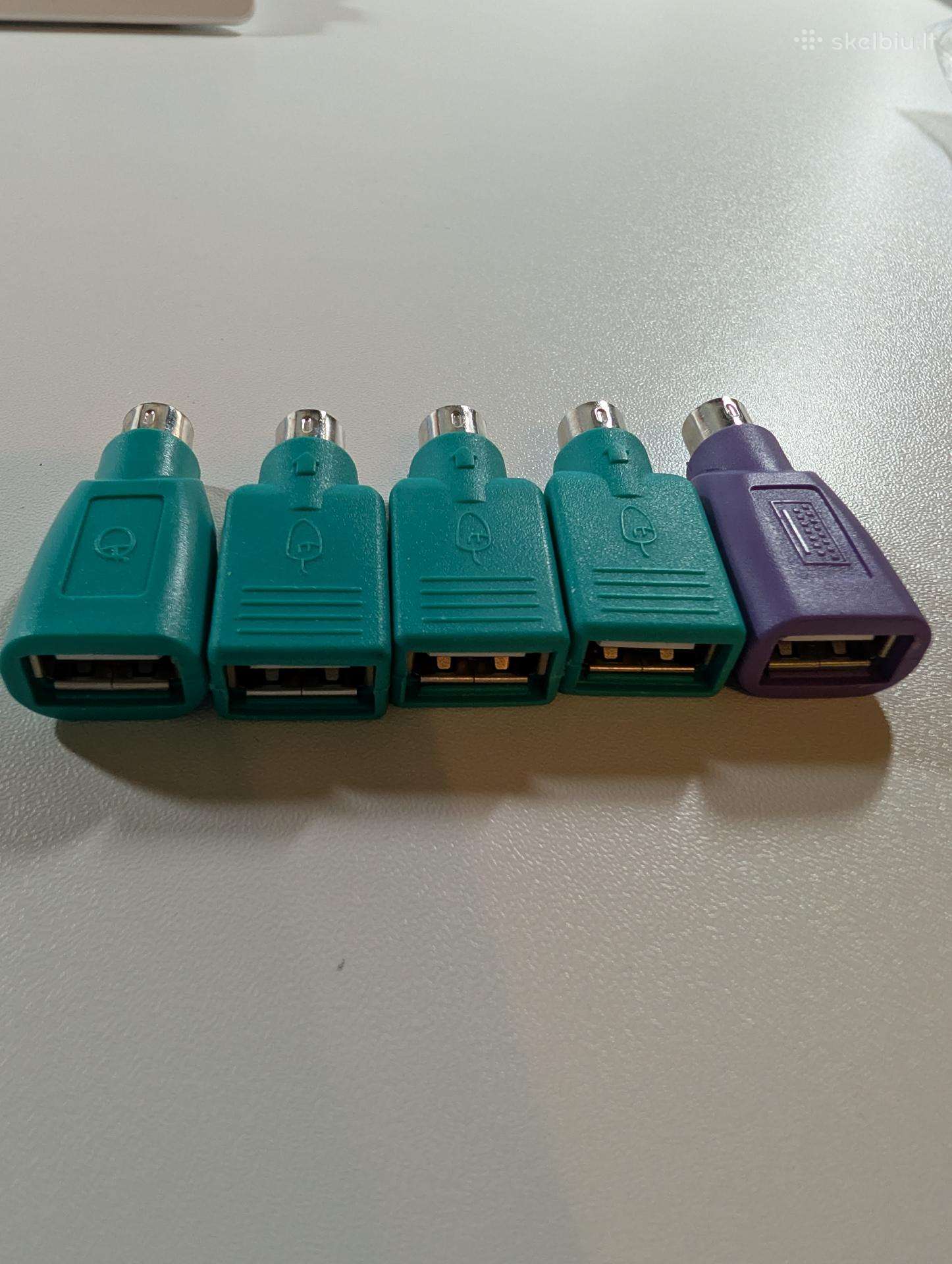 Usb to Ps/2 adapteriai x4 pelytės x1 klaviatūros