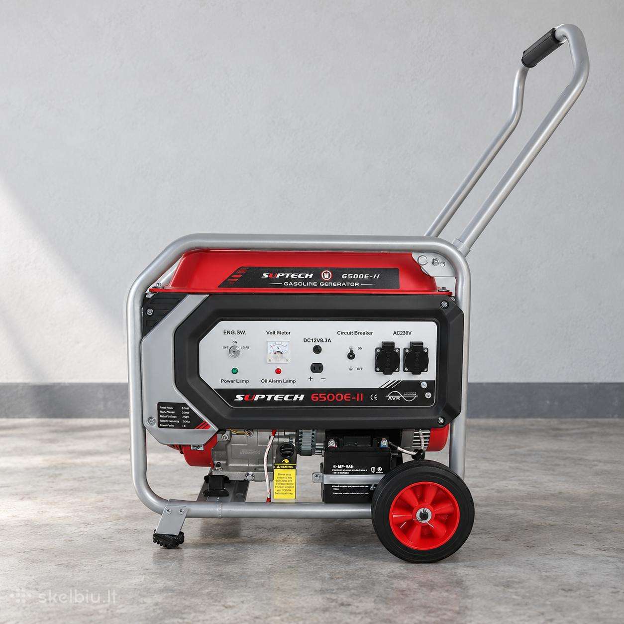 Vienfazis benzininis generatorius Suptech 6500e-II