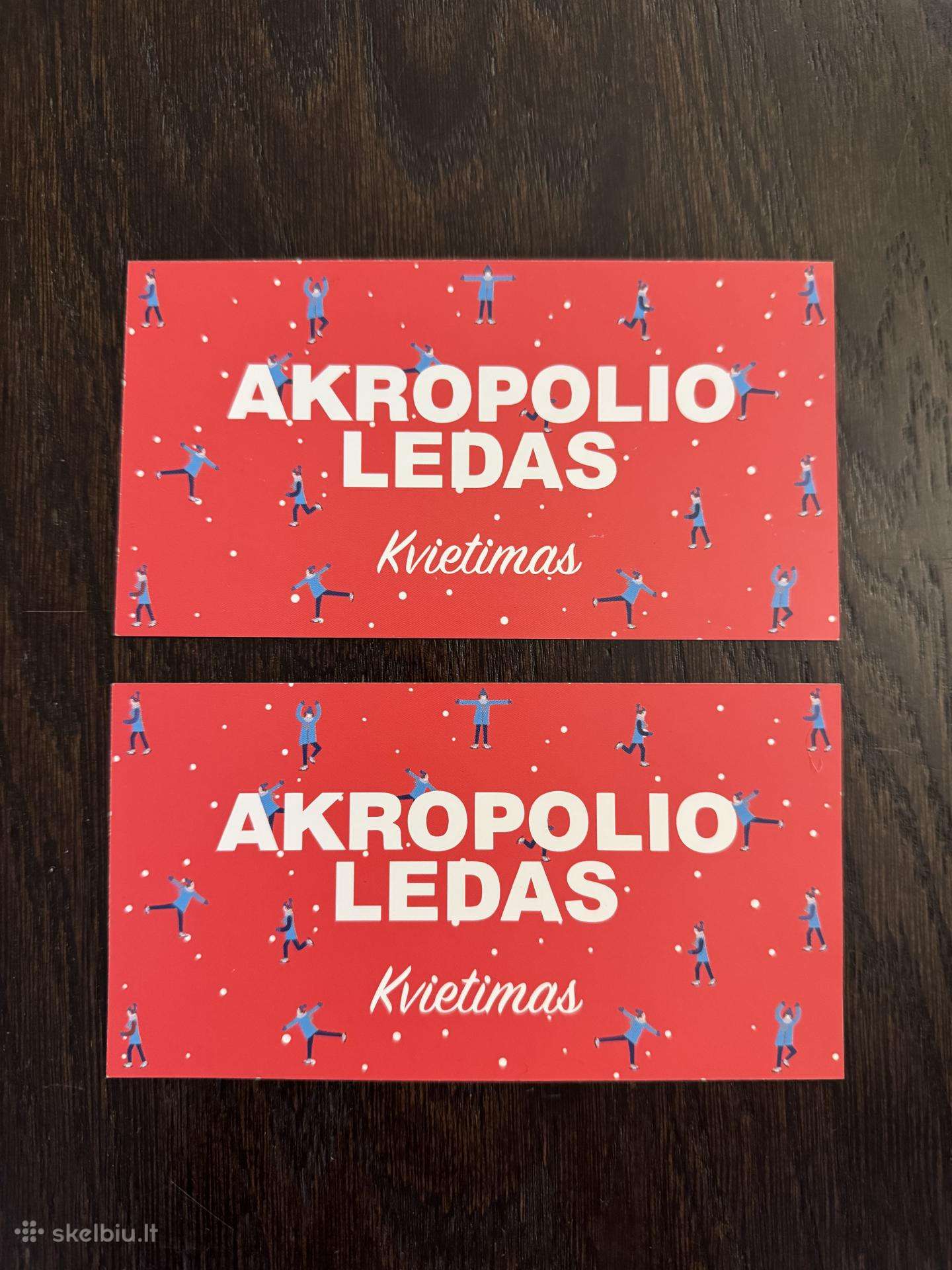 2 bilietai į Vilniaus Akropolio ledą