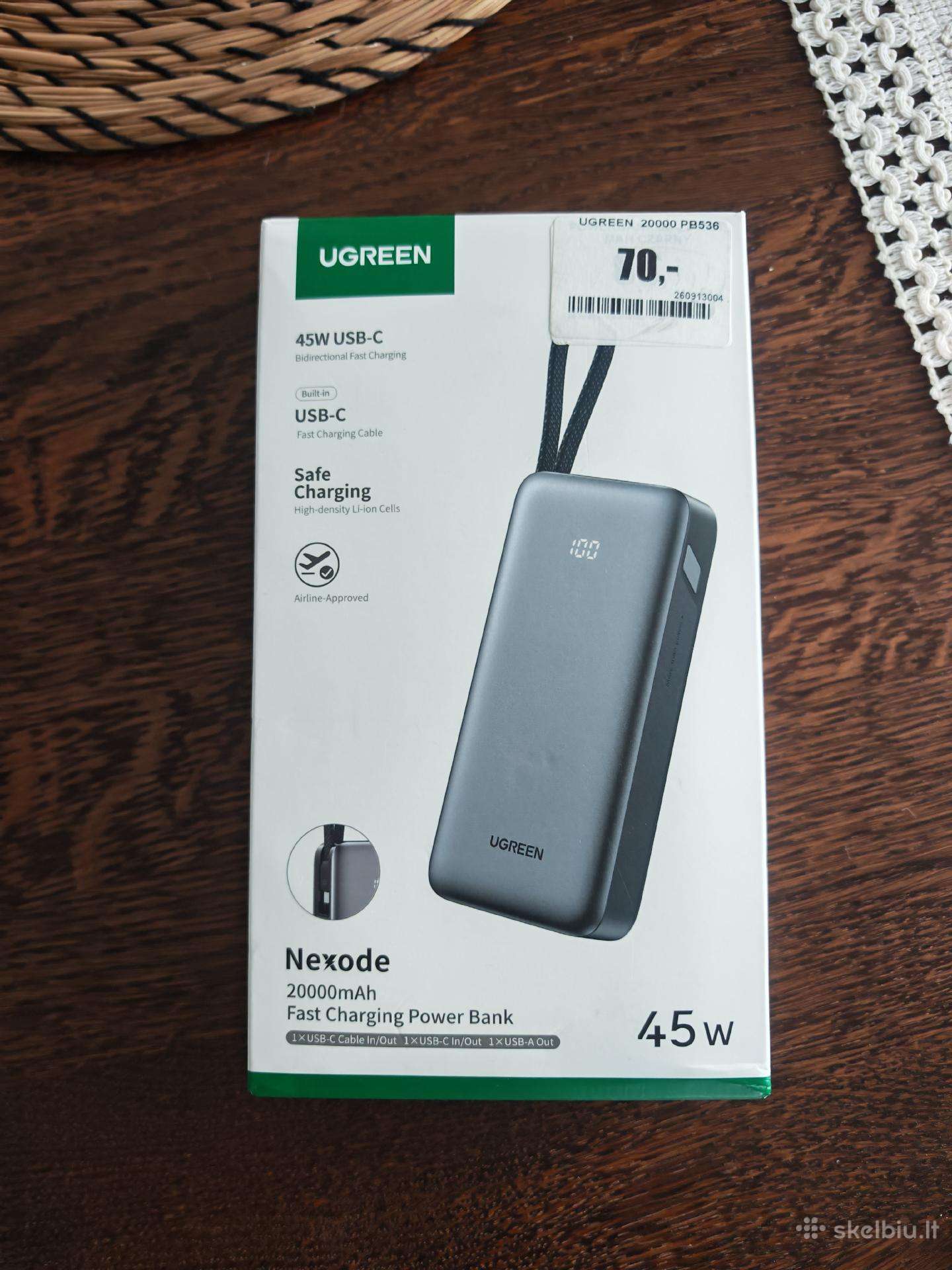 Power bankas Ugreen Pb536 20000mah