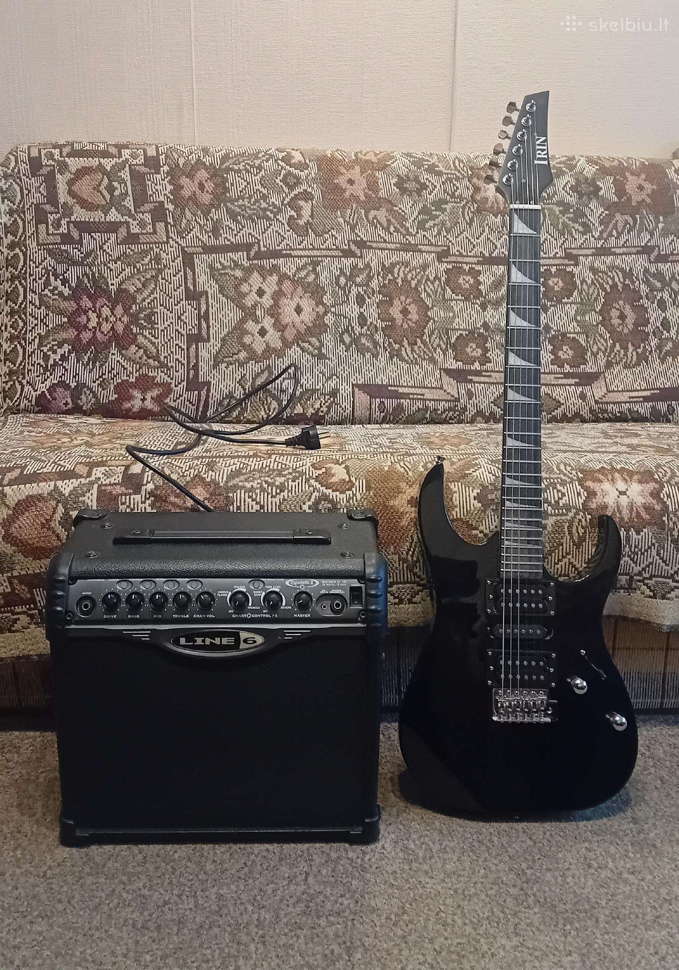 Elektrinė gitara su kubu