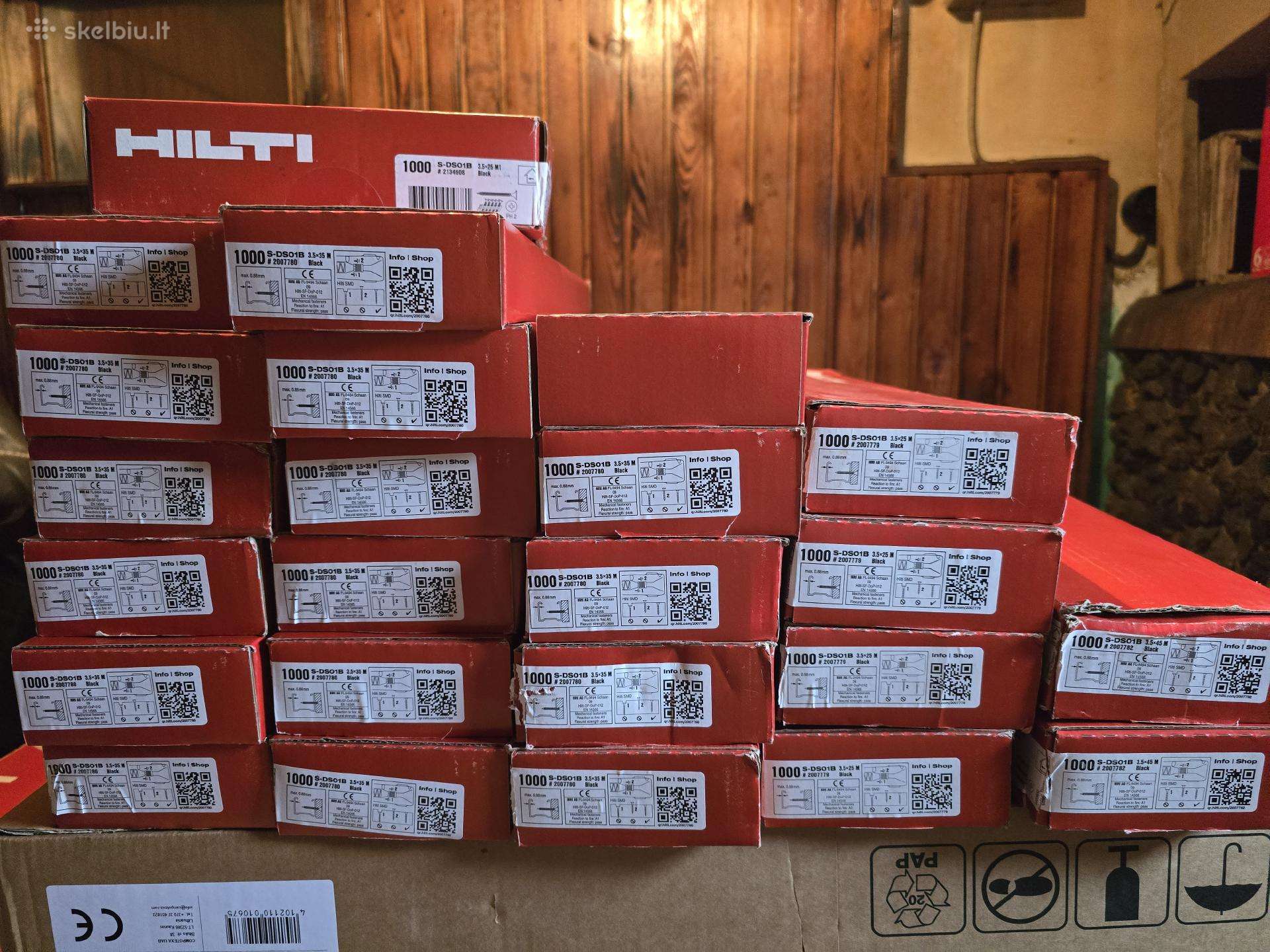 Hilti sriegiai juostoje 23 dėžutės po 1000vnt