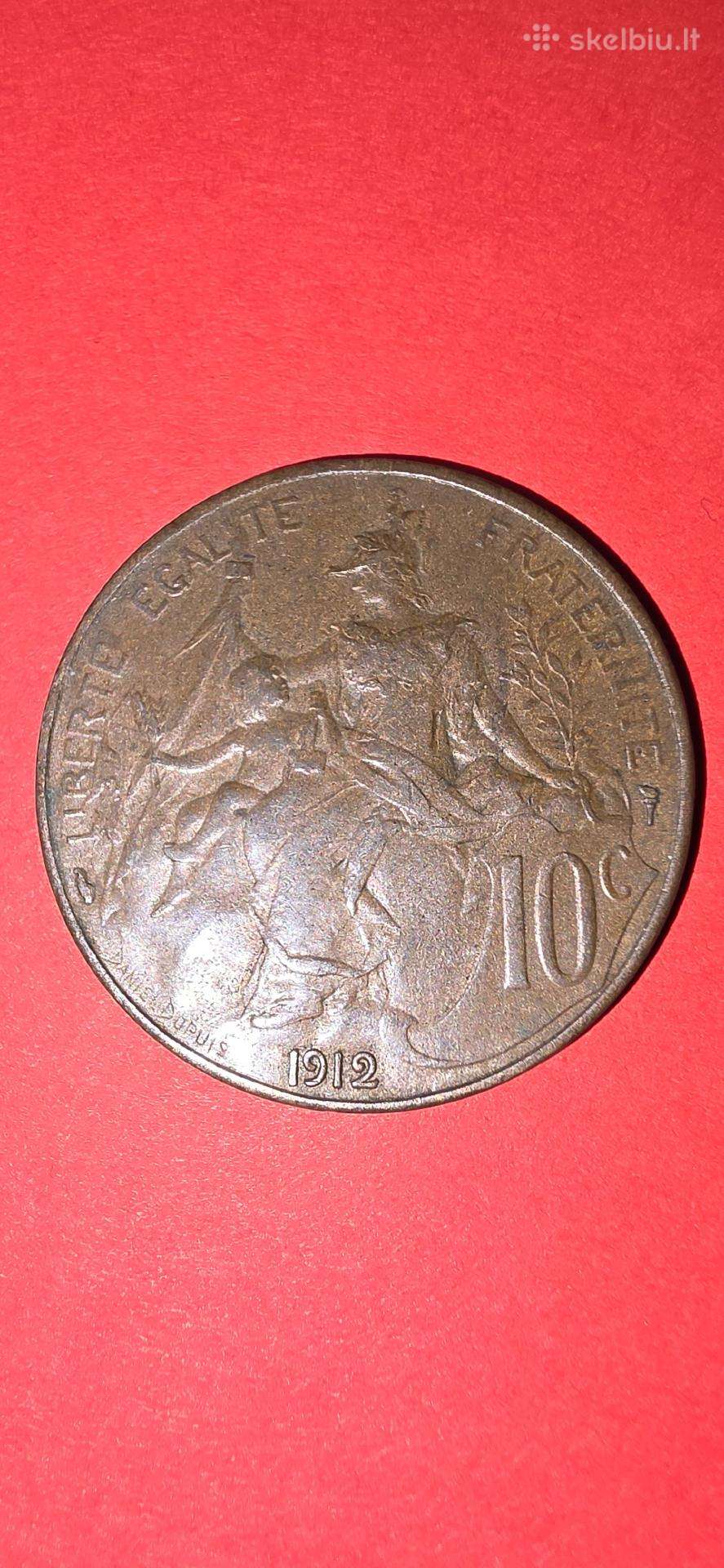 Prancūzija 10 santimų 1912
