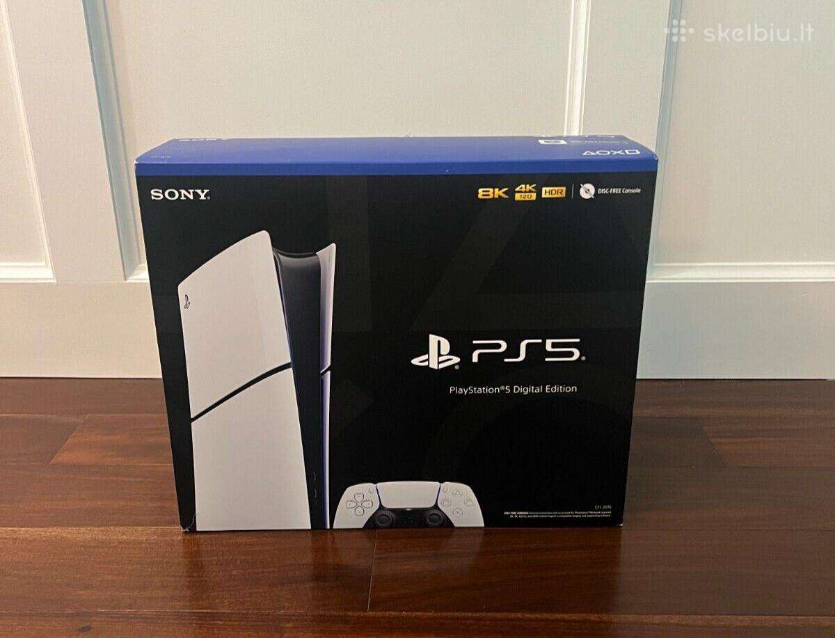Playstation 5 Slim 1tb 2 pulteliai, su garantija