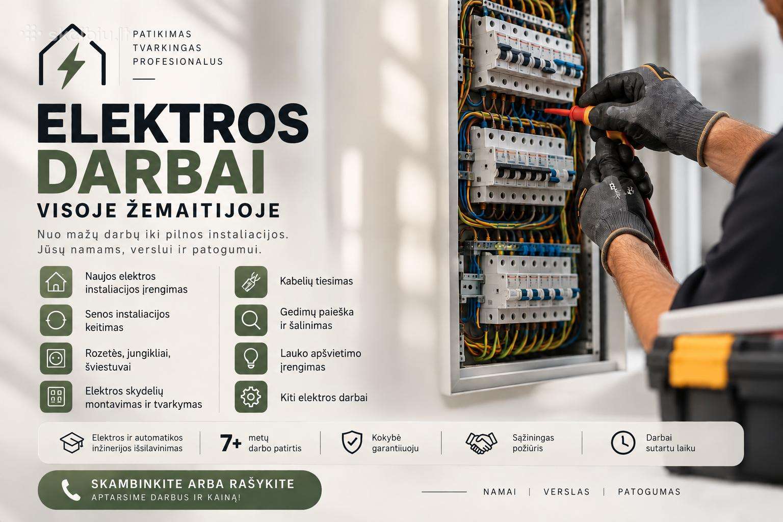 Elektrikas Klaipėdoje – visoje Žemaitijoje