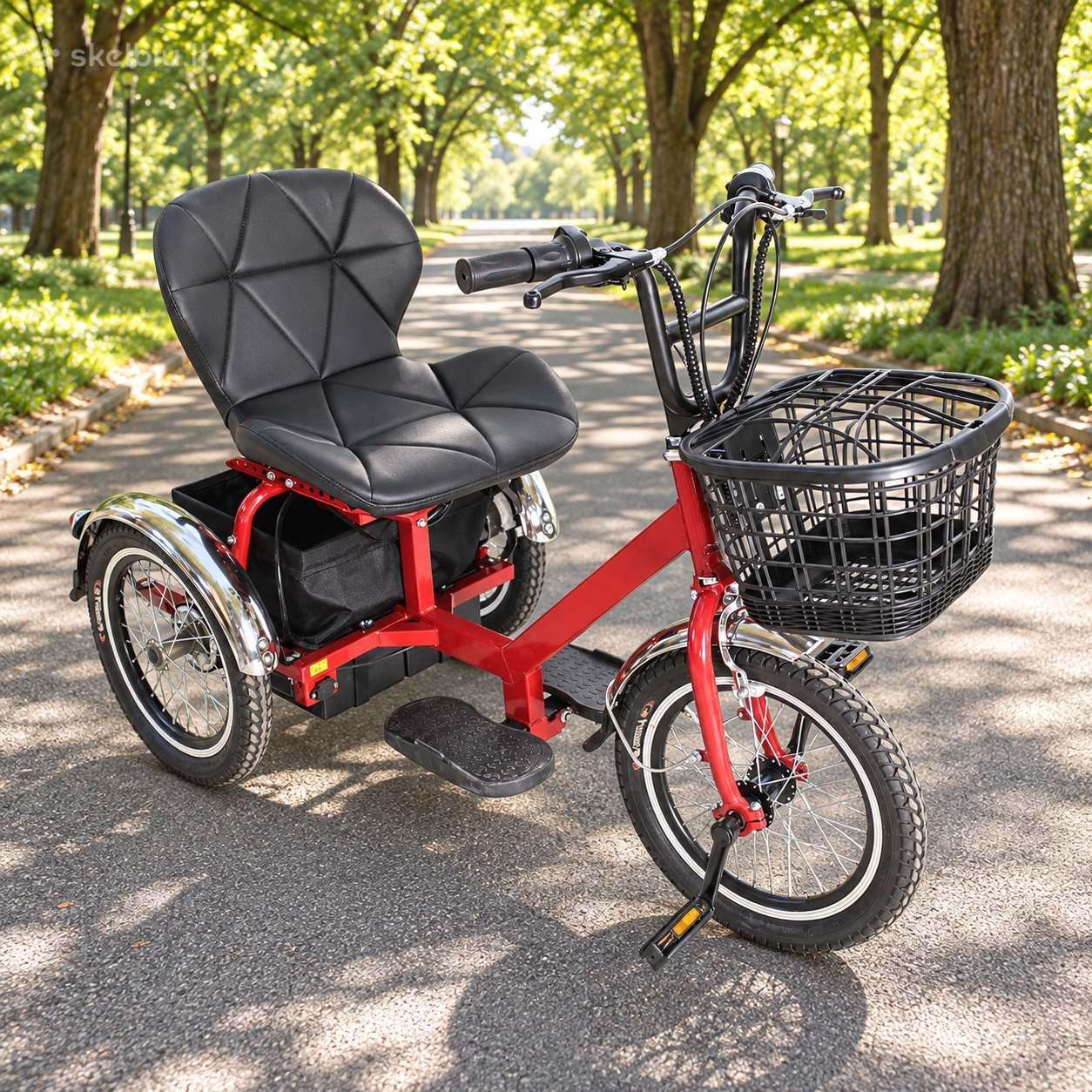 Elektrinis triratis skuteris T06b su pedalais