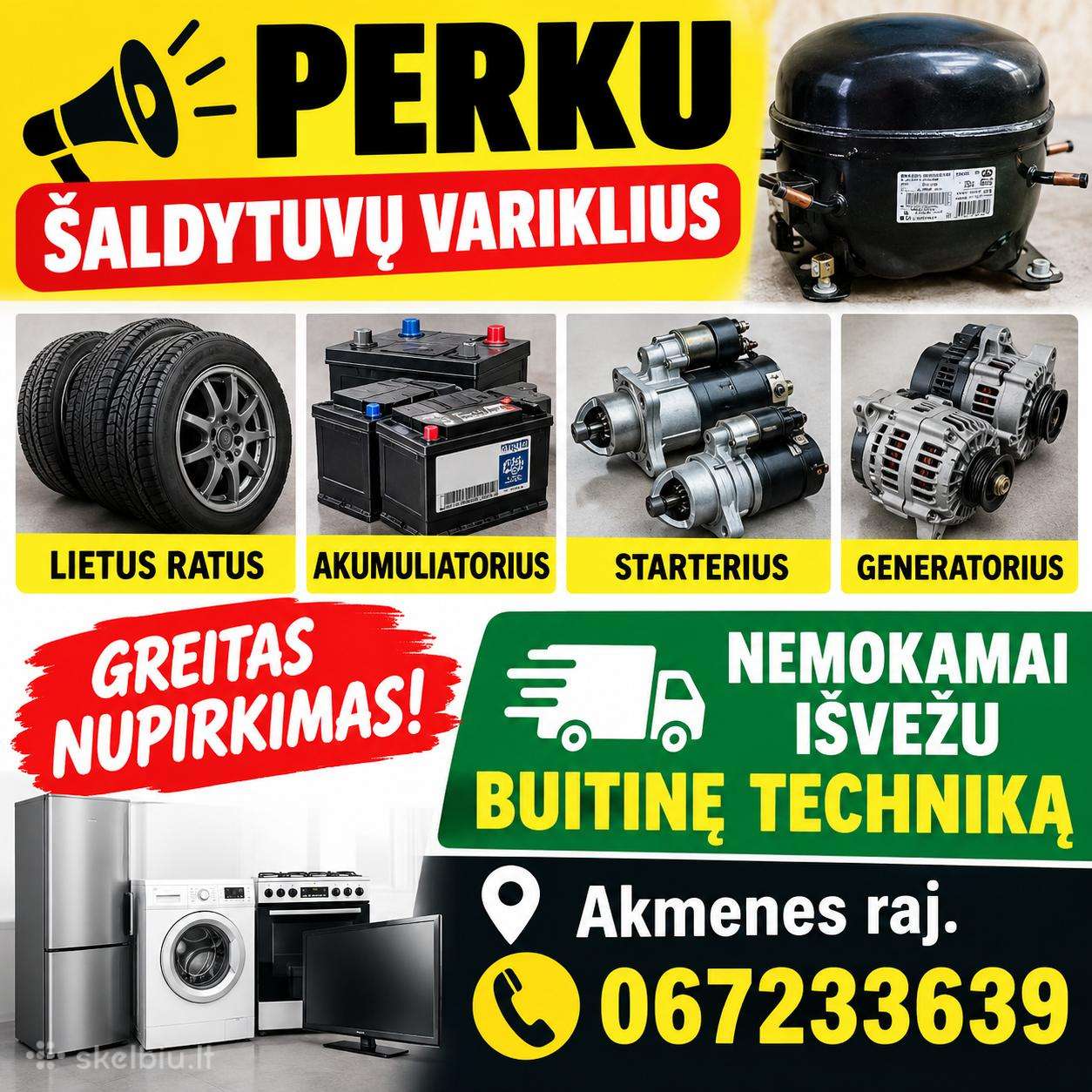 Išvežu buitinę technika