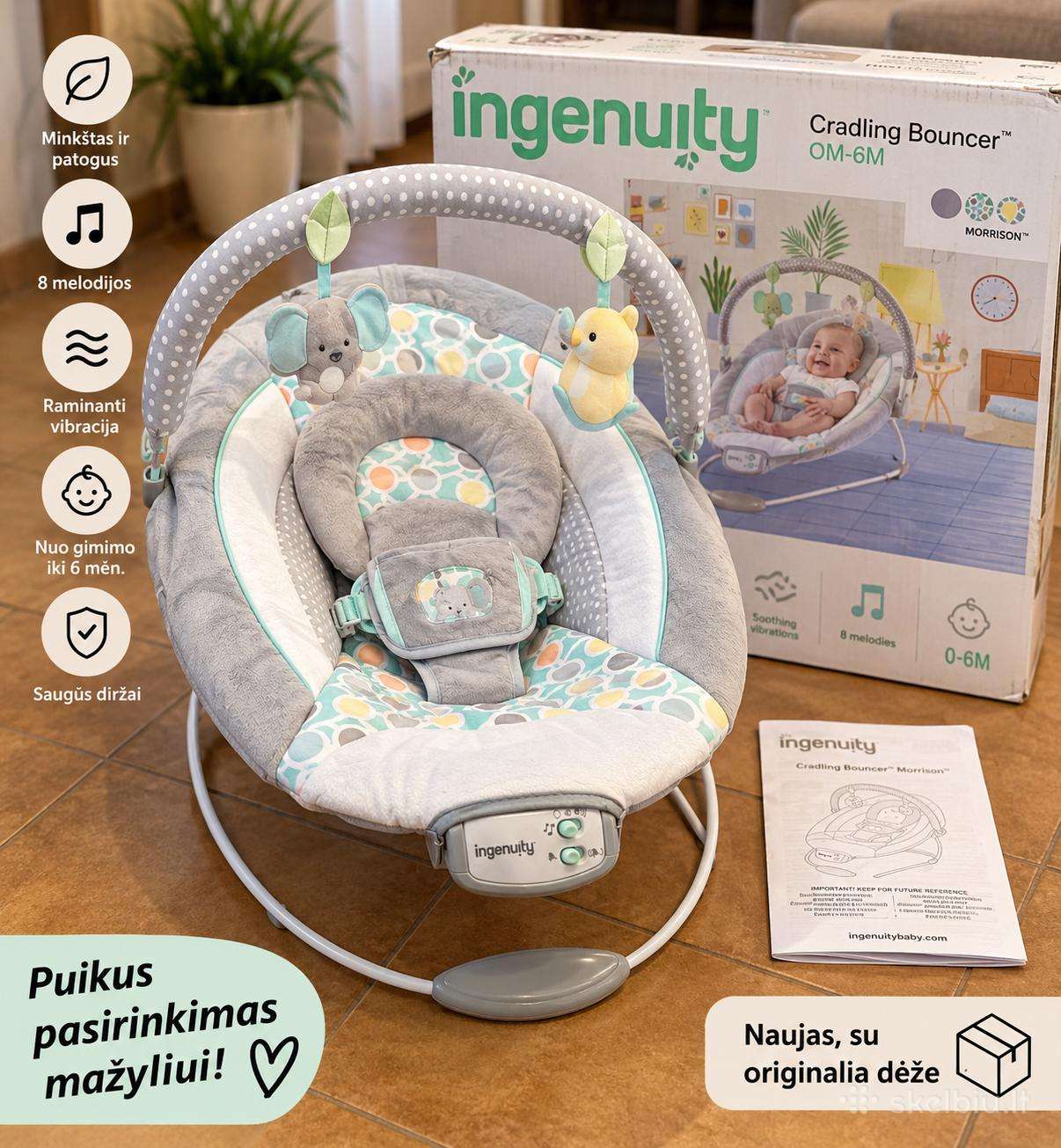 Ingenuity Morrison kūdikio gultukas