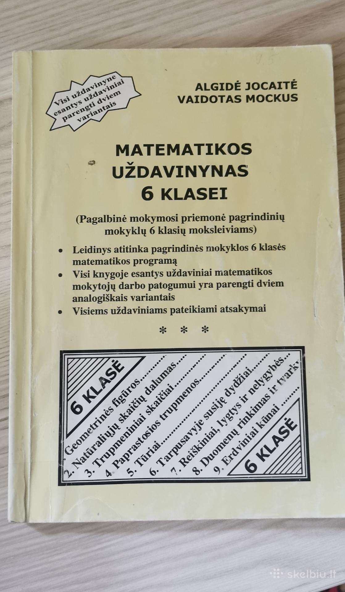 Matematikos uždavinynas 6 klasei Mockus