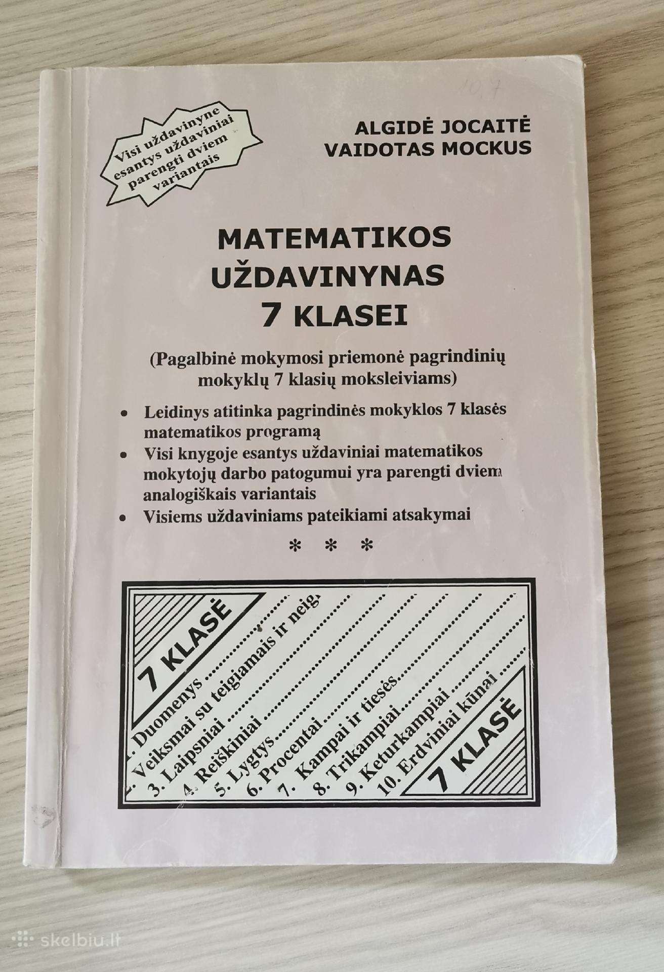Matematikos uždavinynas 7 klasei Mockus