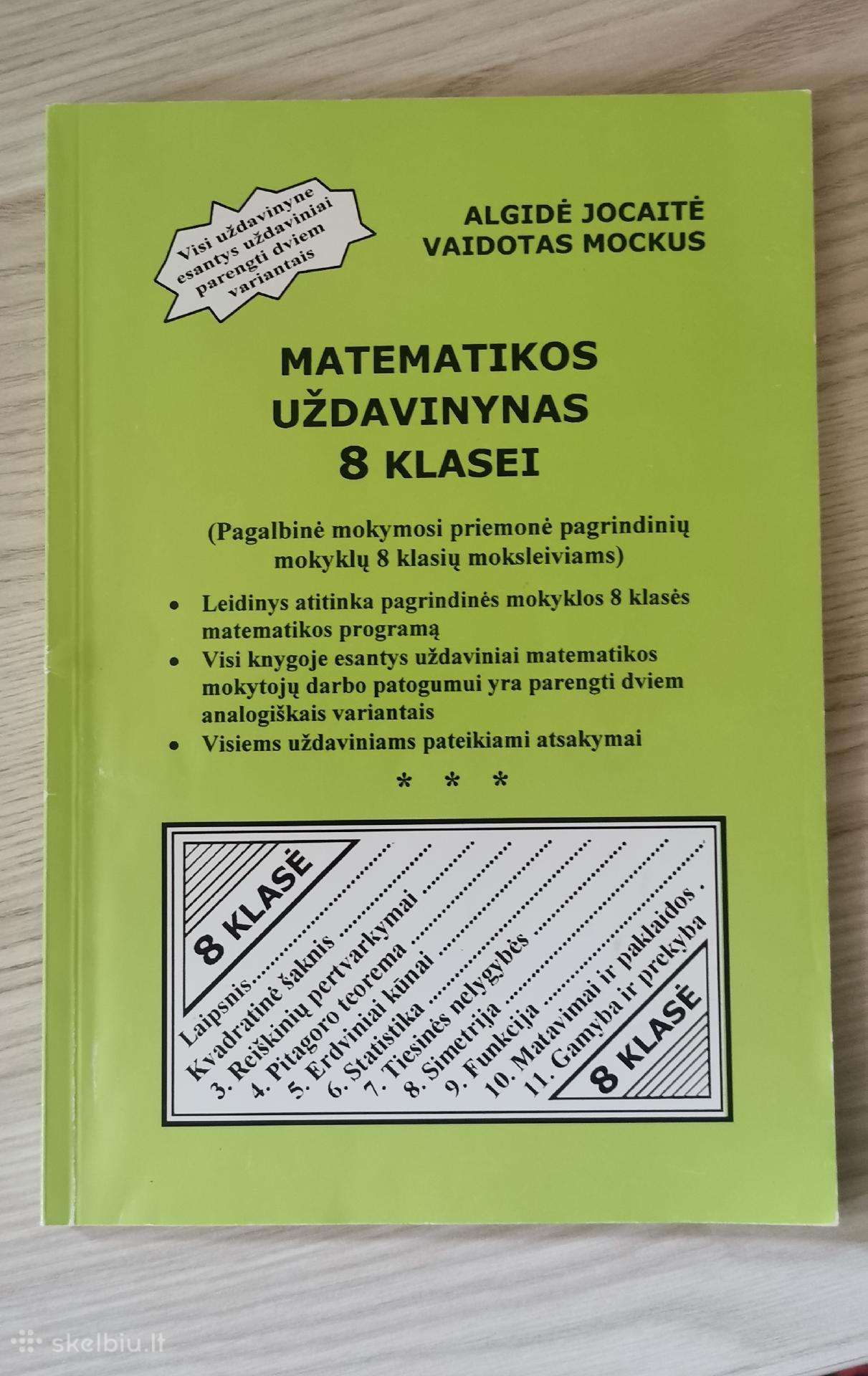 Matematikos uzdavinynas 8 klasei Mockus