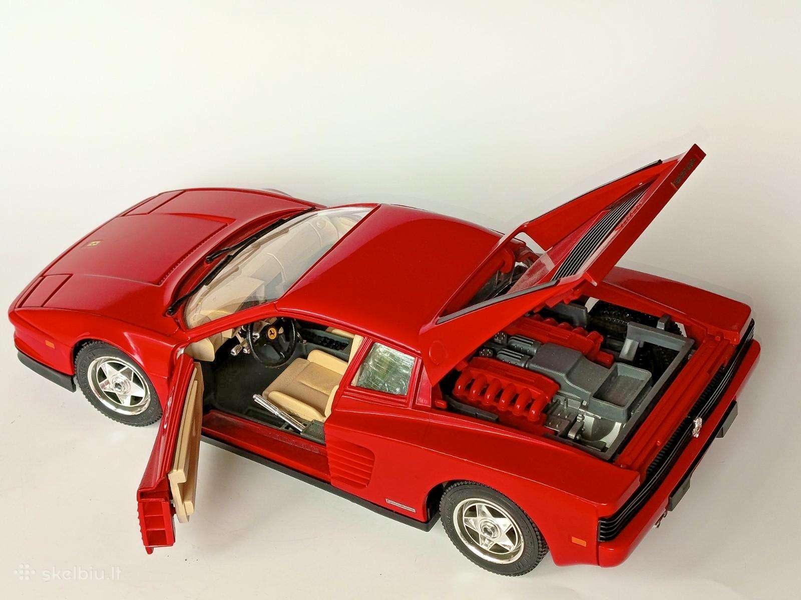 Burago ferrari testarossa 1984 1/18 kolekcinis aut