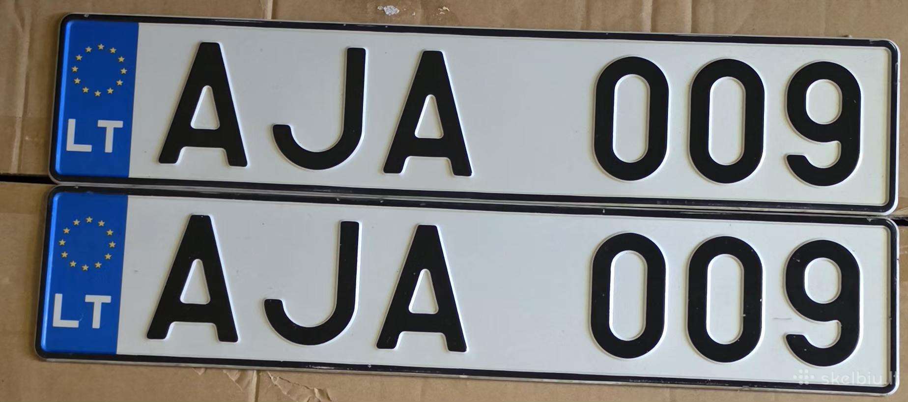 Valstybiniai numeriai Aja009vardui Aja