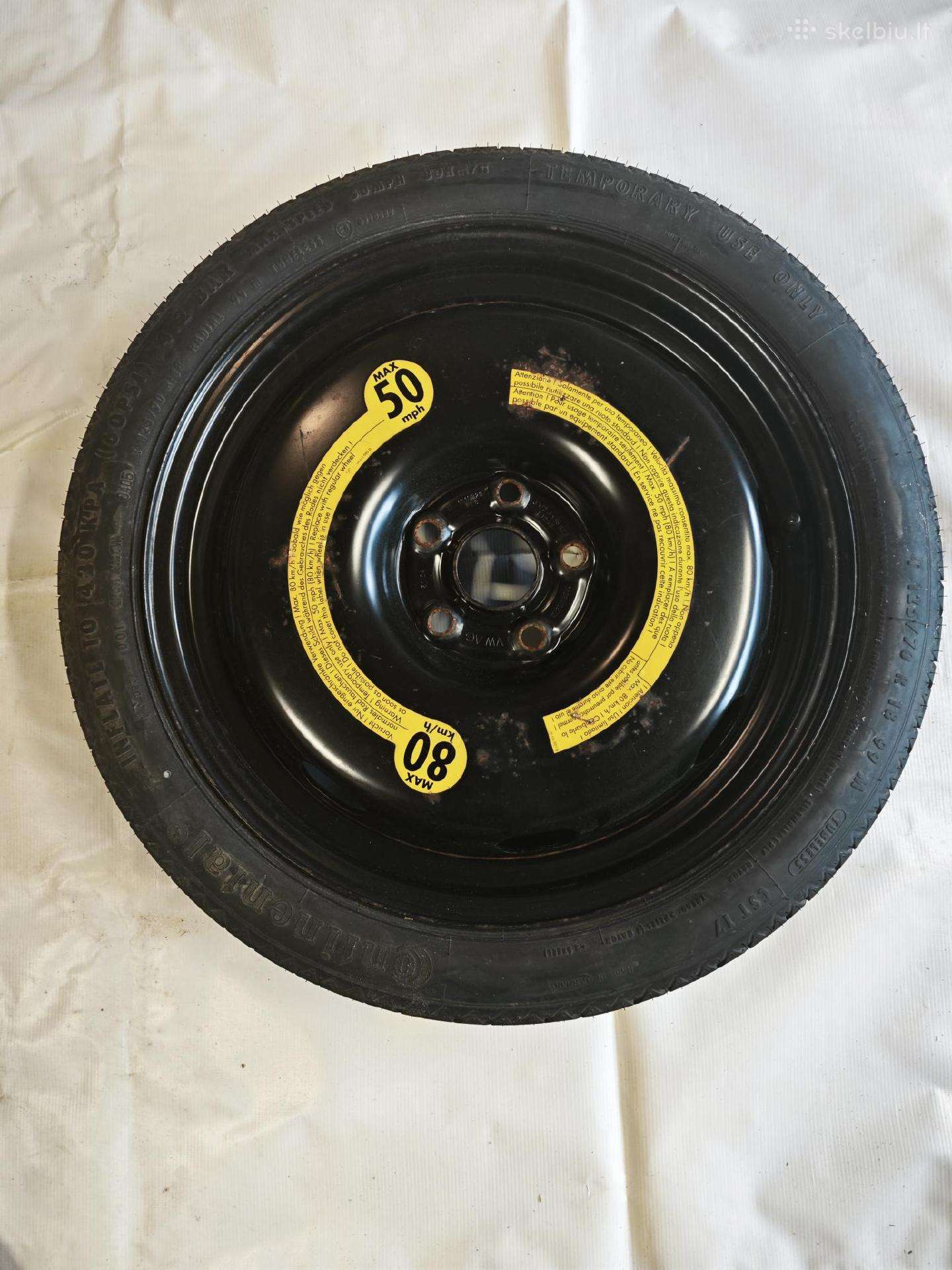 Atsarginis ratas Audi, VW, Škoda, Seat