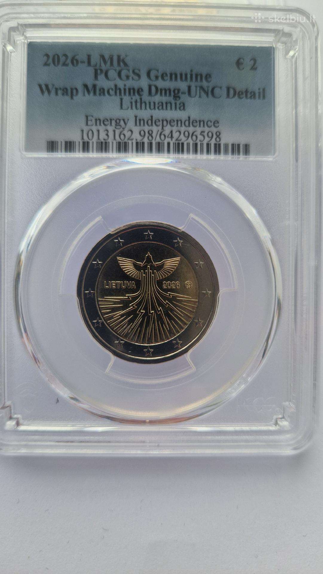 Pcgs 2026m. 2eur moneta, skirta Lietuvos energetik