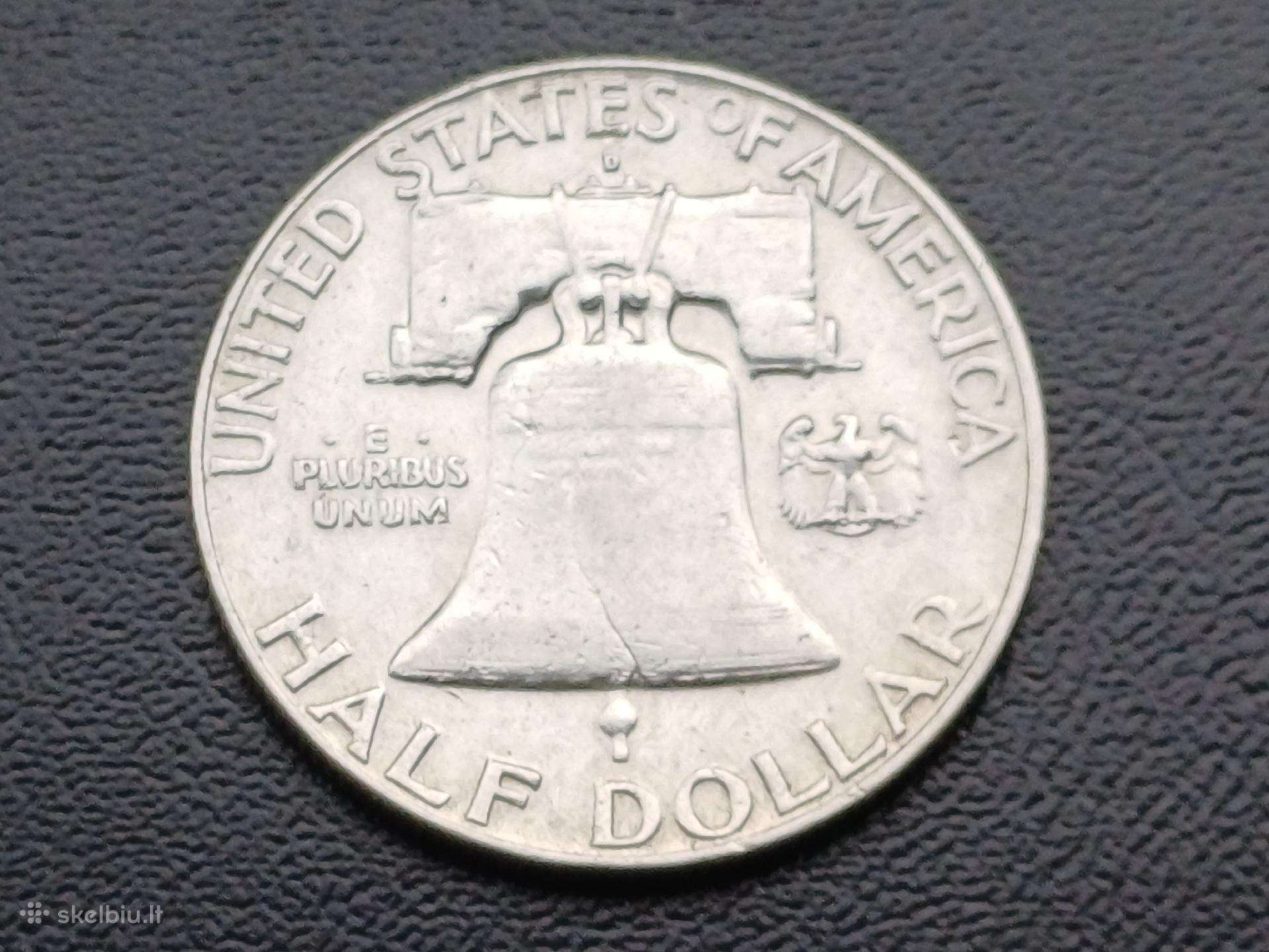 Puse dolerio 1962m. JAV sidabras