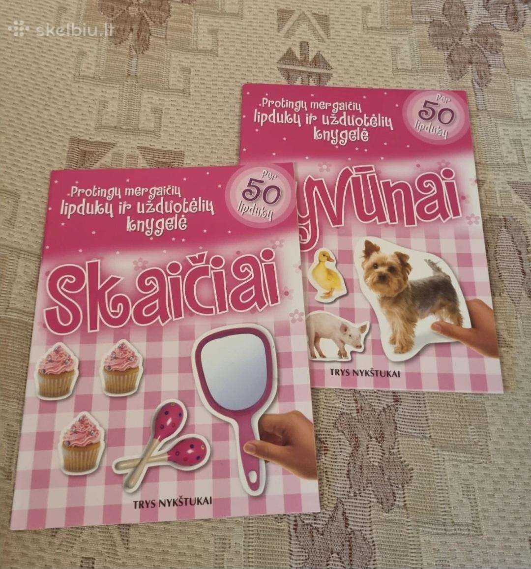Protingų mergaičių lipdukų ir užduotėlių 2 vnt