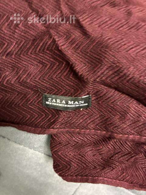 Originalus Zara Man bordo spalvos šalis su kutais