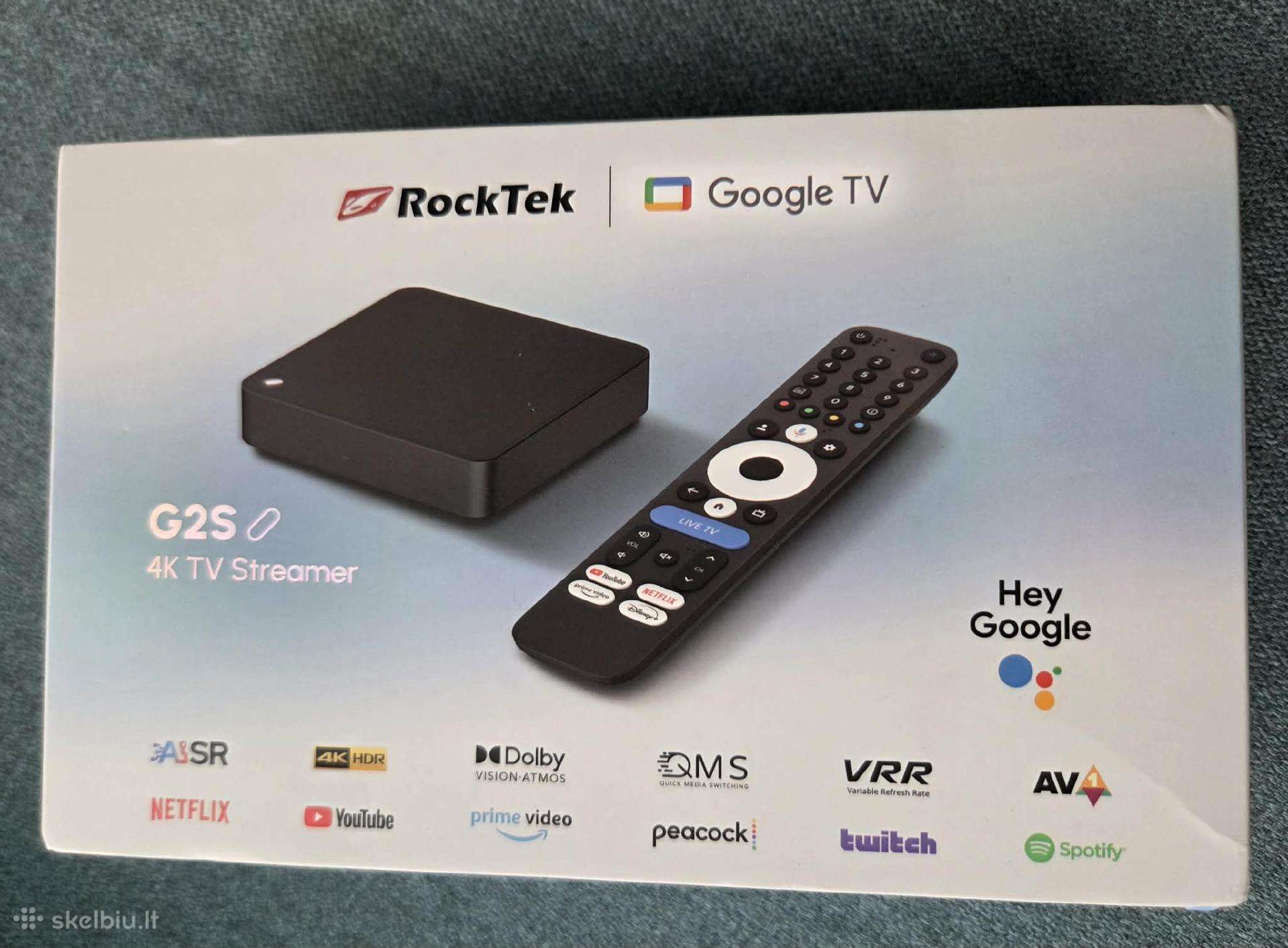 Parduodu nauja Rocktek G2s Uhd Google TV priedeli