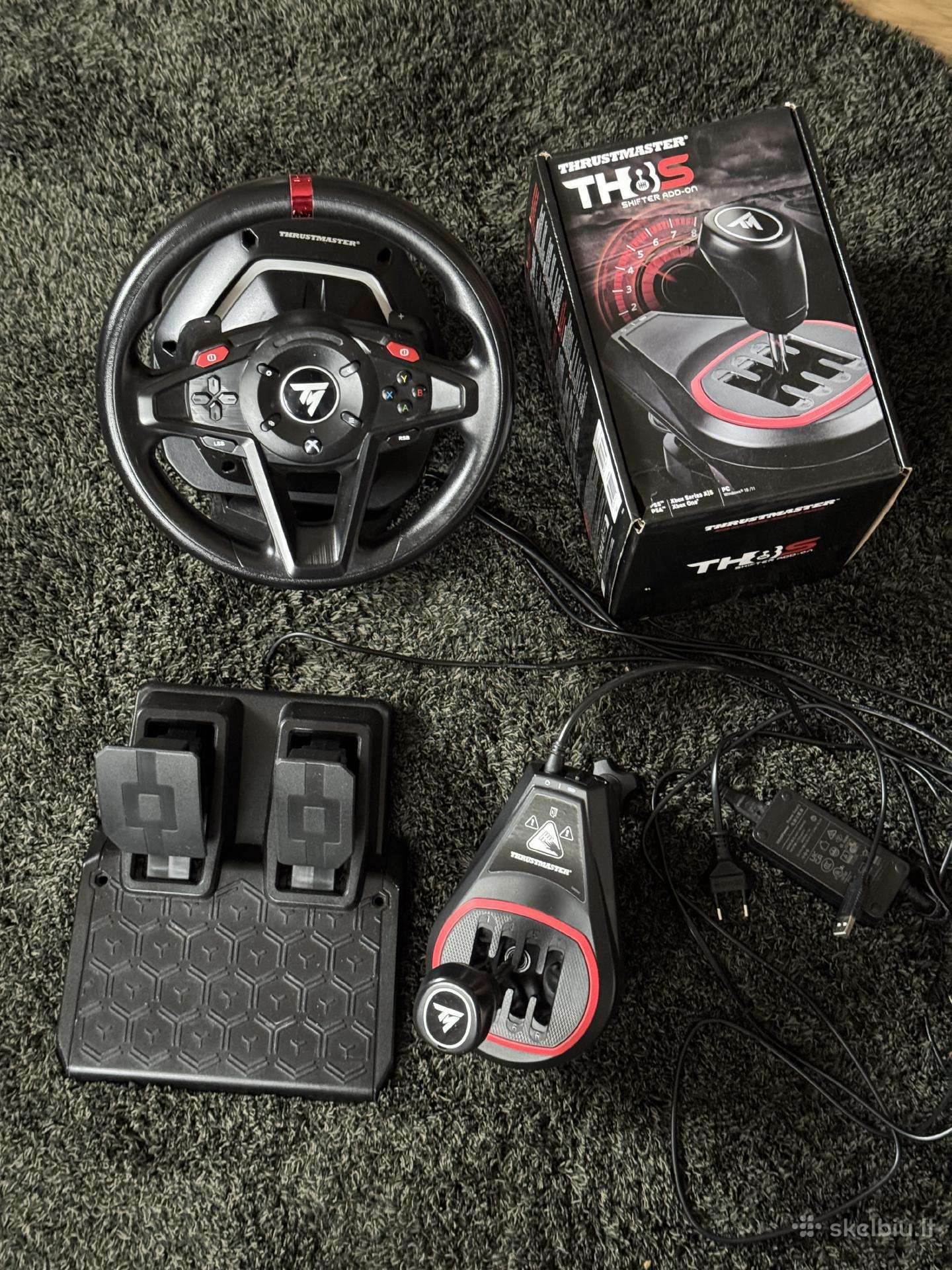 Thrustmaster T128 su Th8s pavarų priedu