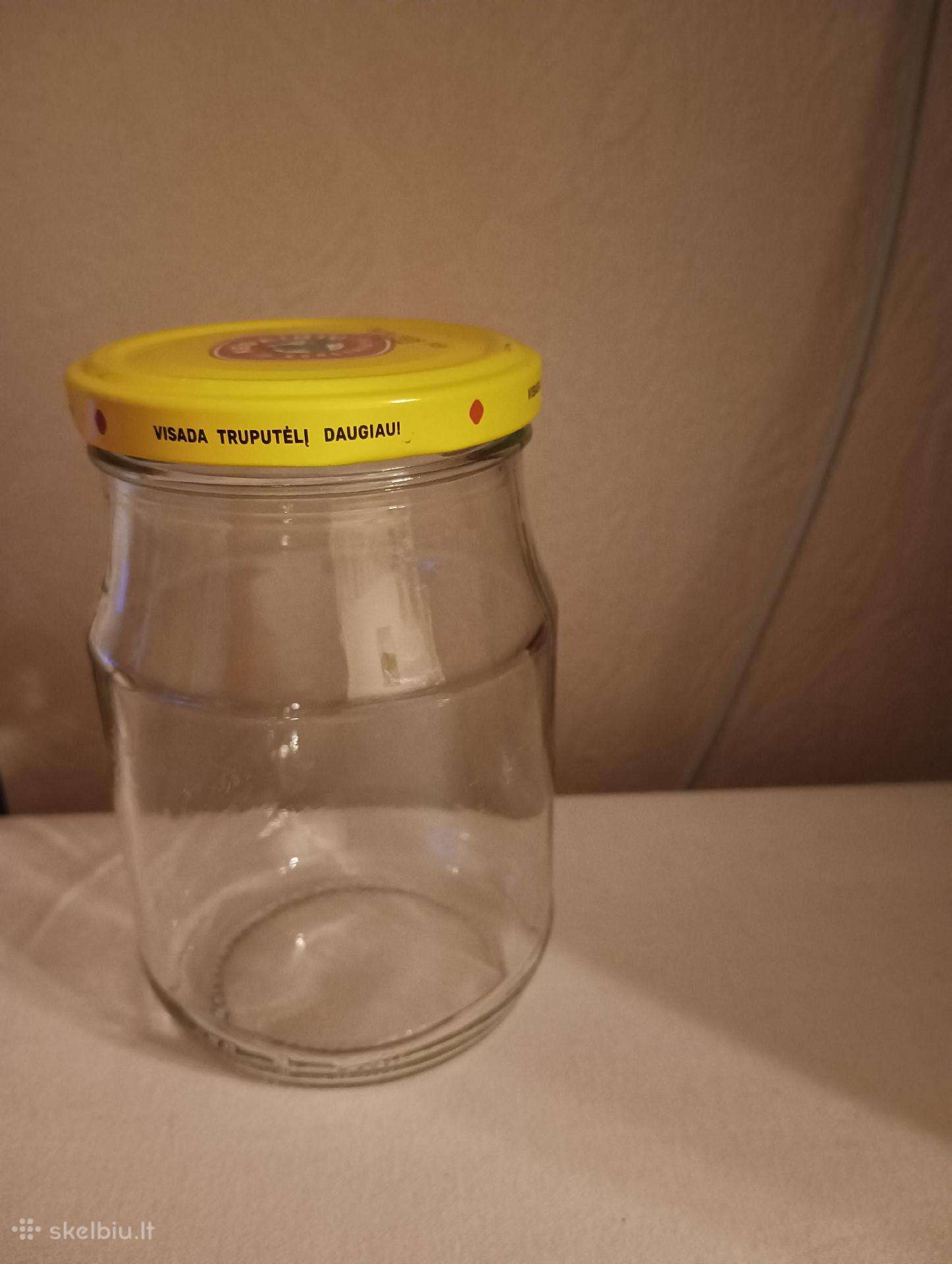 370 ml stiklainiai užsukami dangteliais