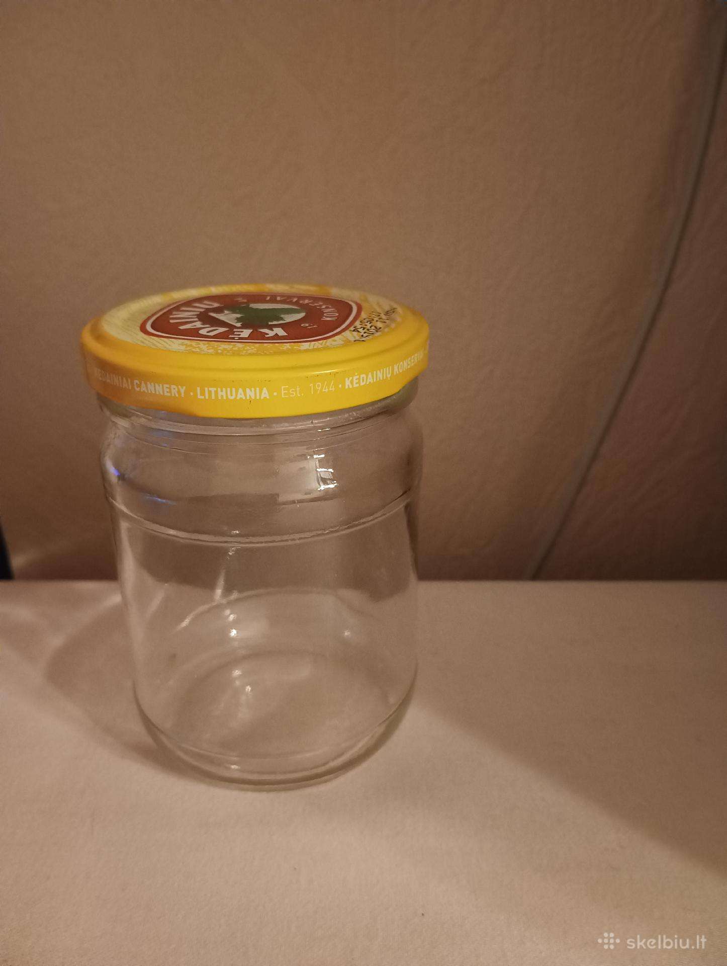 250 ml stiklainiai užsukami dangteliais
