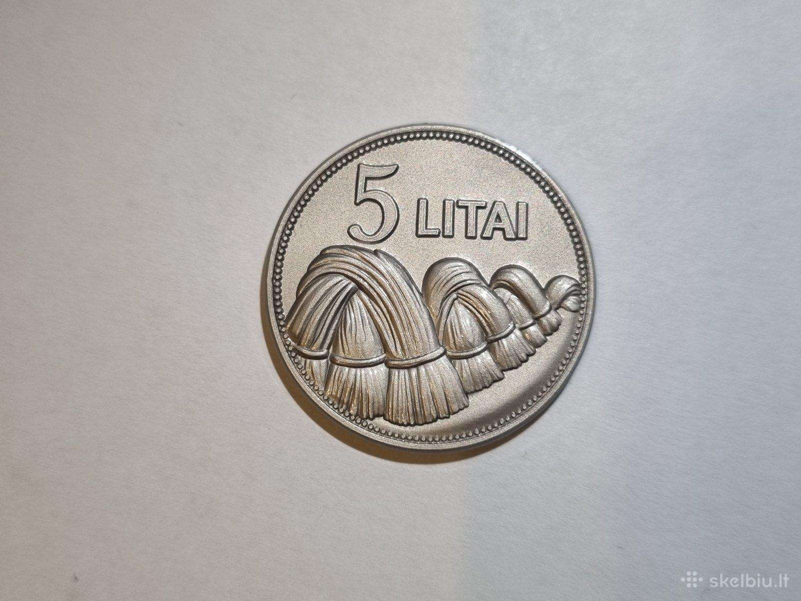 5 Litai 1924m Bandyminė moneta nebuvo išleista.