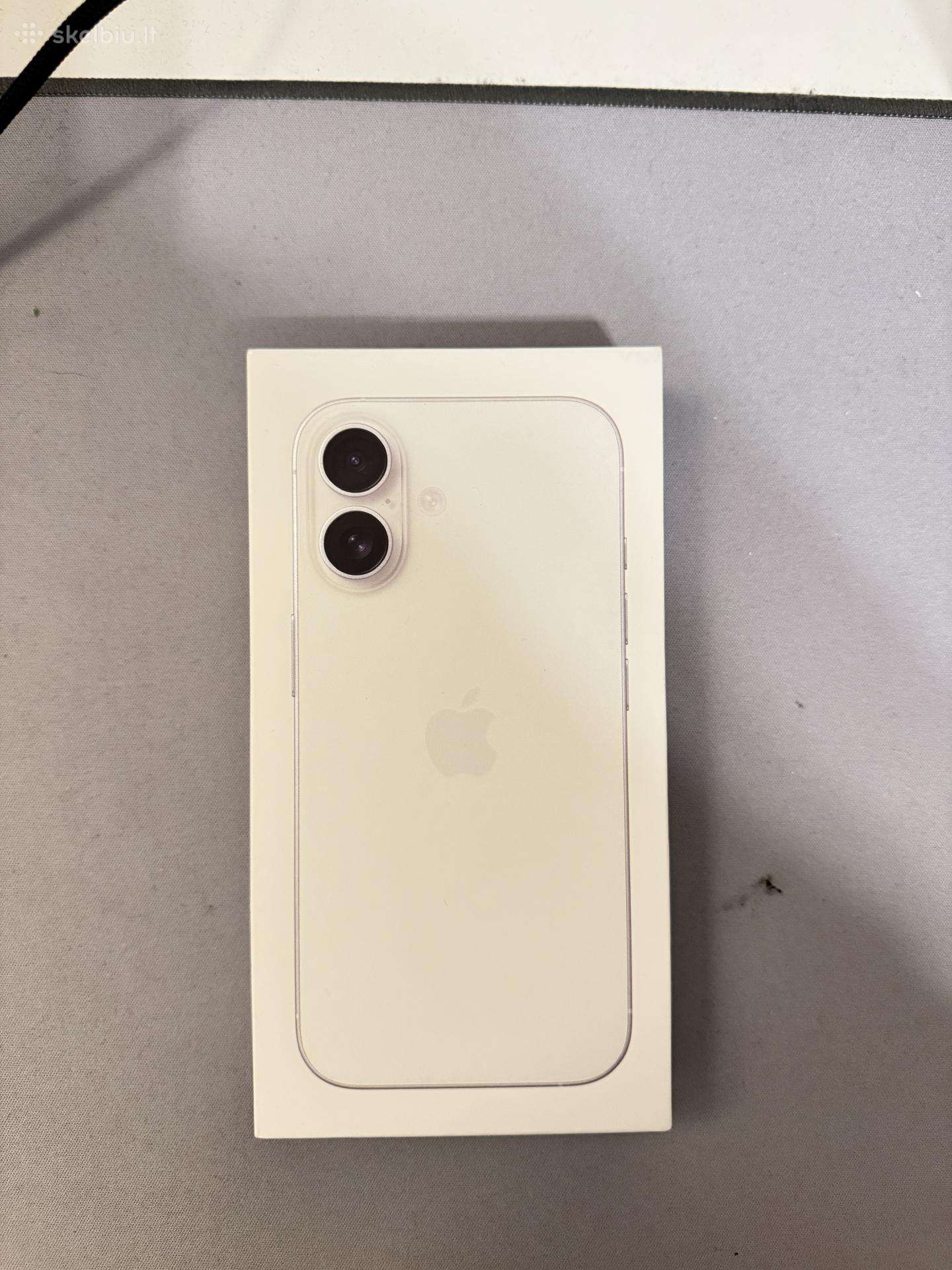 iPhone 16, 128 GB, Baltas, Battery health: 98%