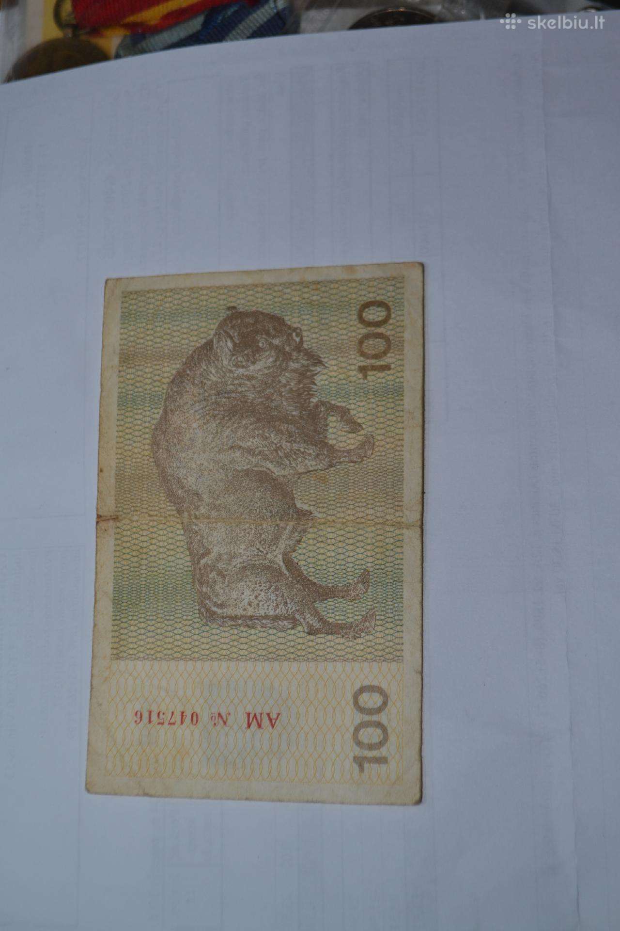 100 Talonu 1991 m.am Be uzraso