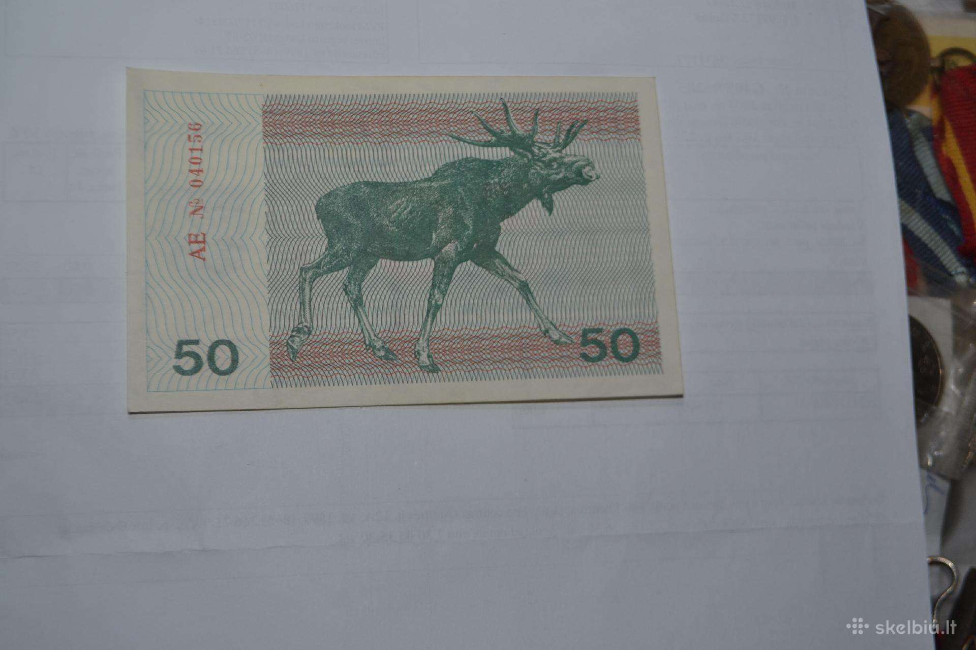 50 talonu 1991m.be uzraso.puikus banknotas