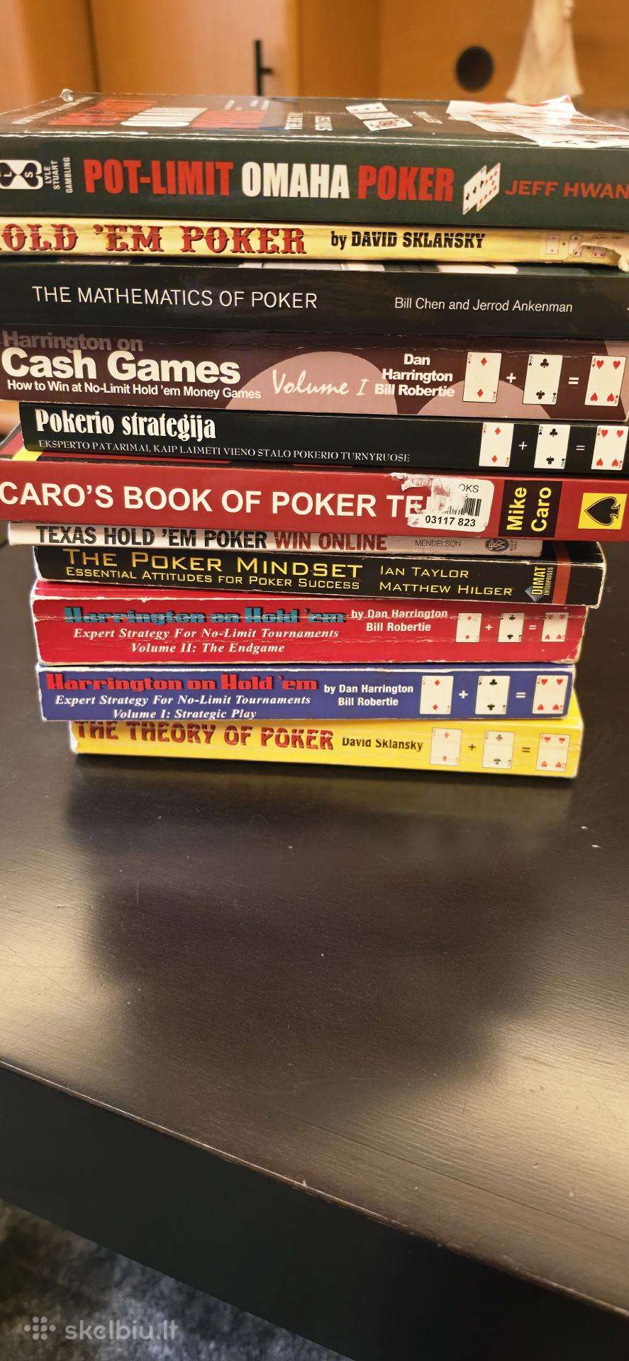 Parduodu knygas apie pokerį