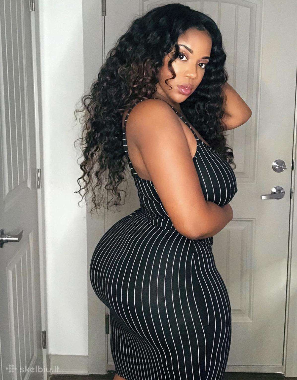 Sexy Black latina with pronounced curves