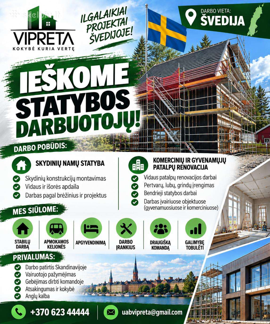 Darbas Švedijoje