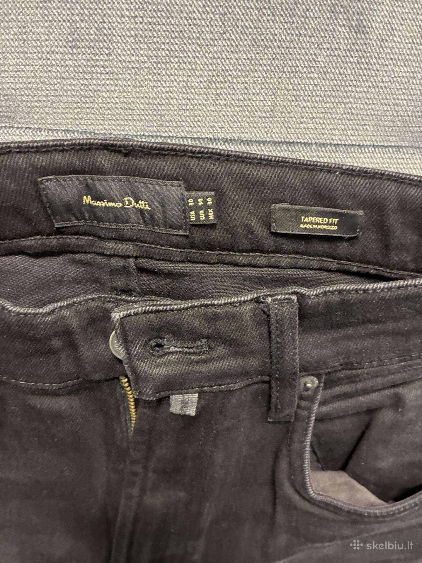 Originalios Massimo Dutti Tapered Fit kelnės / dži