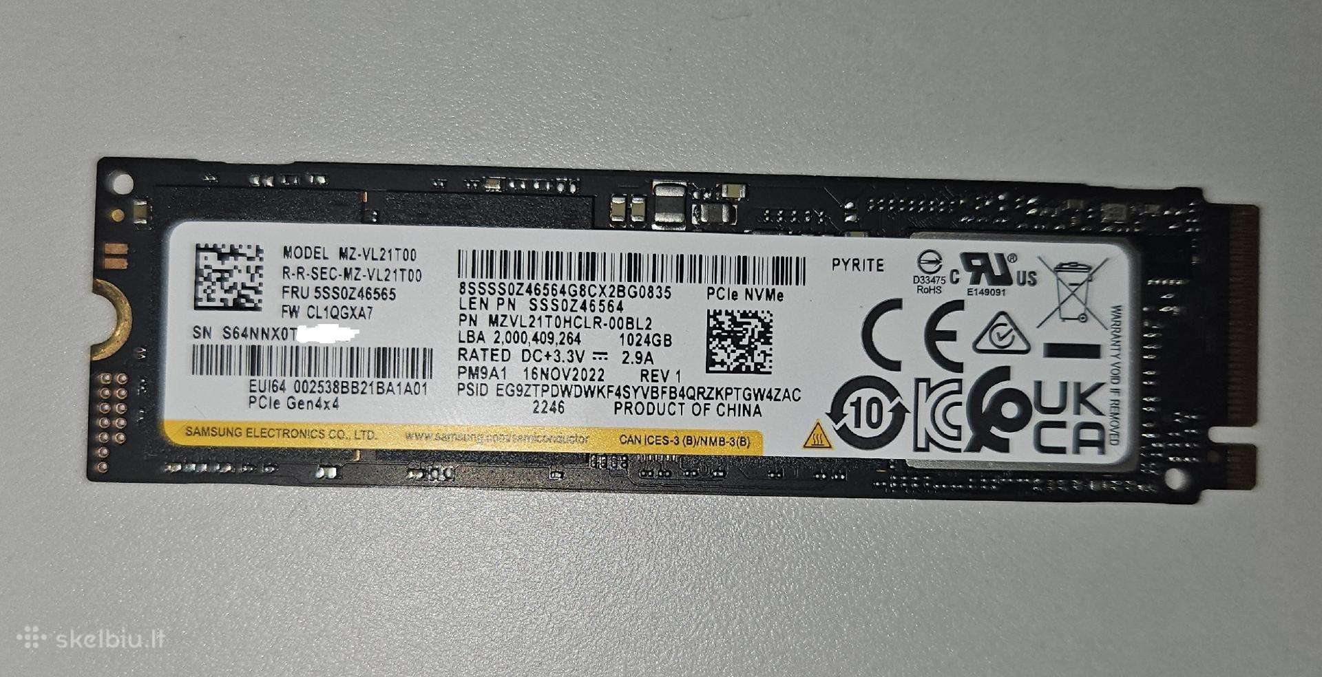 Samsung Pm9a1 1tb Nvme M.2 SSD