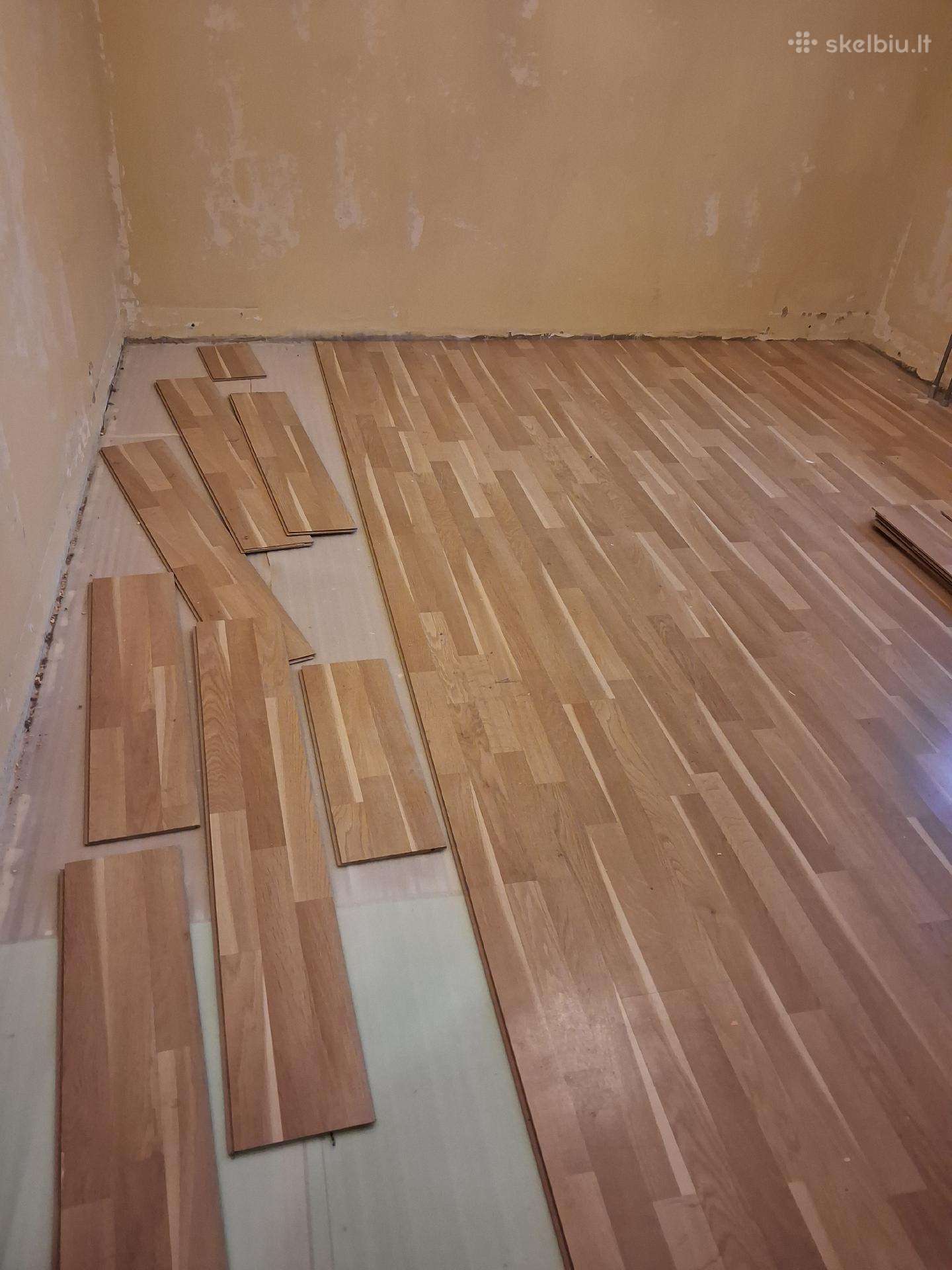 12 kwadratų kambario parketas.30 eur Kazlų Rūda.