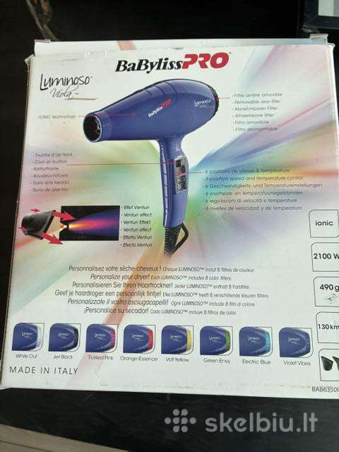Originalus profesionalus Babyliss Pro Luminoso Vio