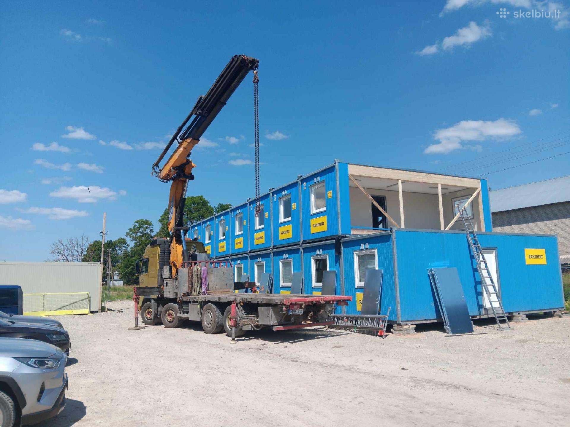 Fiskaras krovinių pervežimas kranas tralas 17m
