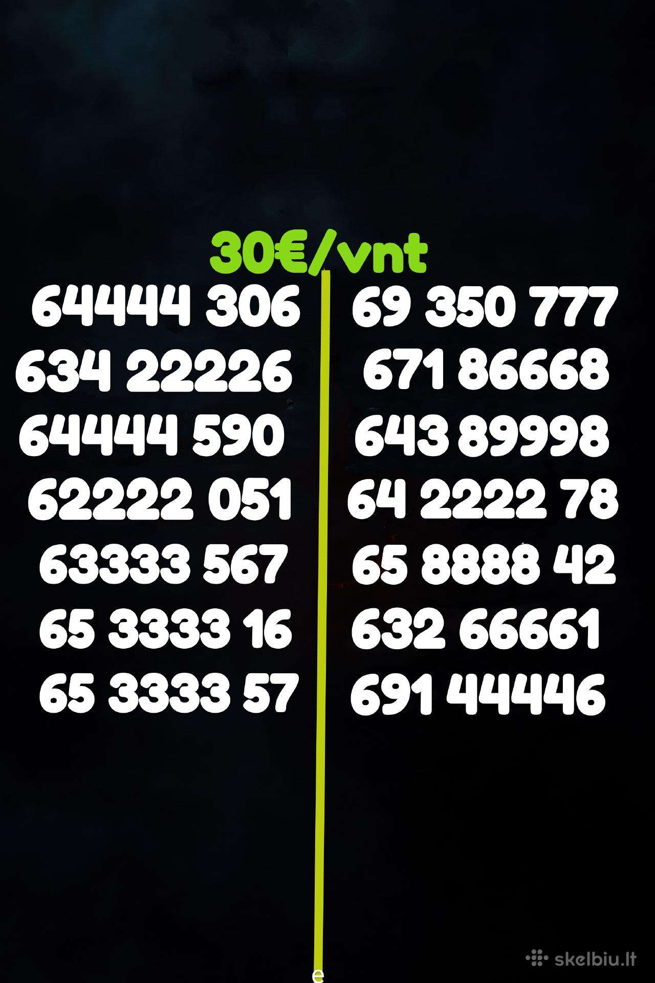 100 vnt gražių numerių 20/30€+akcija, Išpardavimas