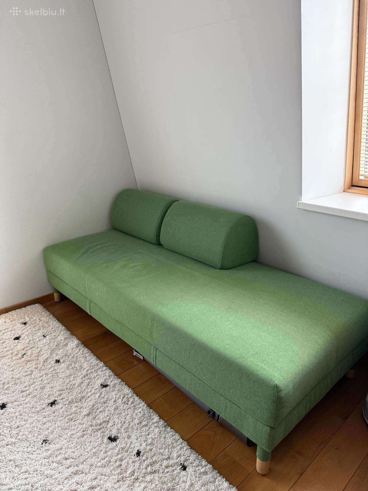 Ikea Flottebo sofa-lova 90200 cm, Lysed žalia