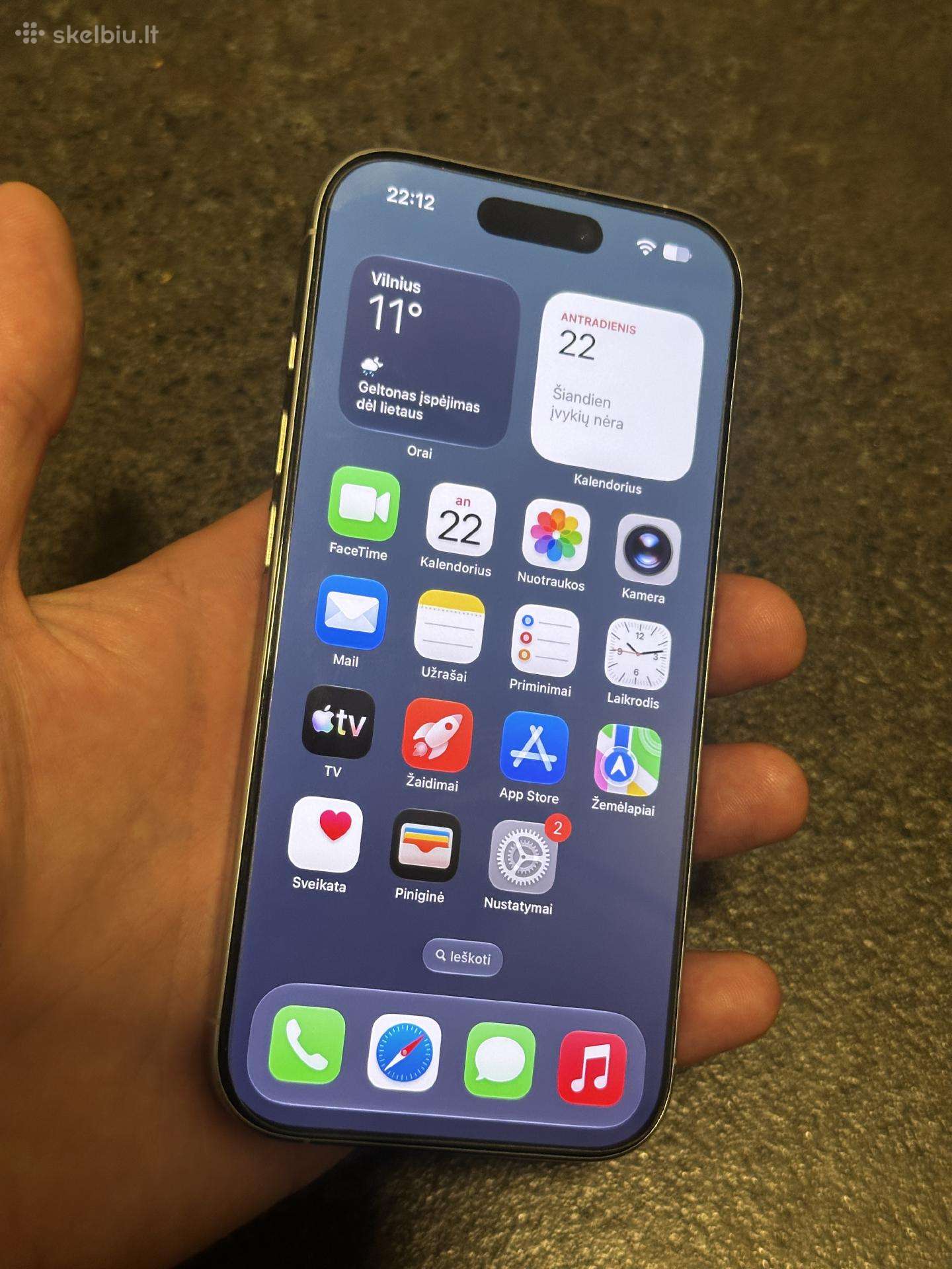 iPhone 16 Pro 128gb baterija 90 proc