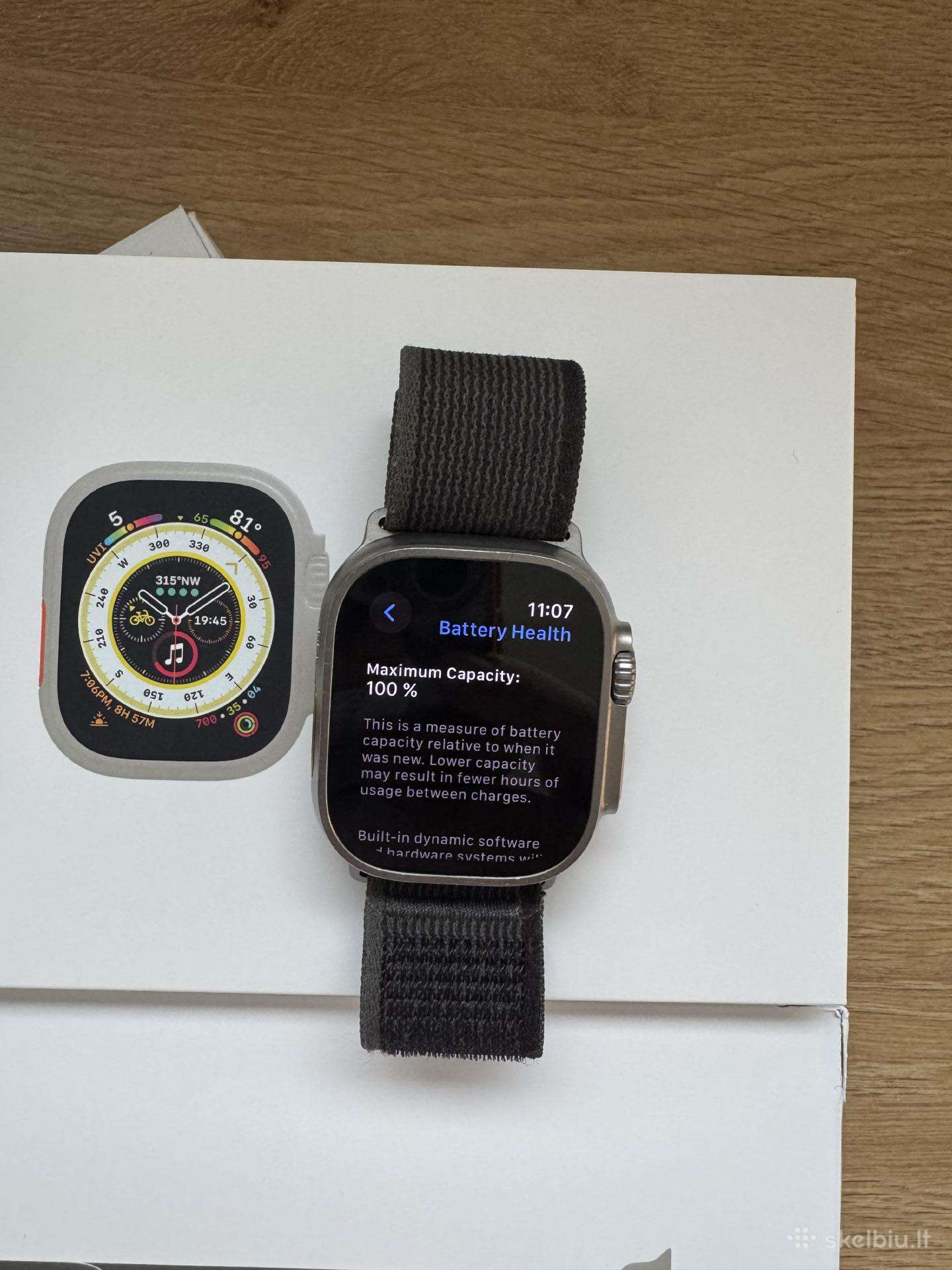 Apple Watch Ultra. Battery Health 100%